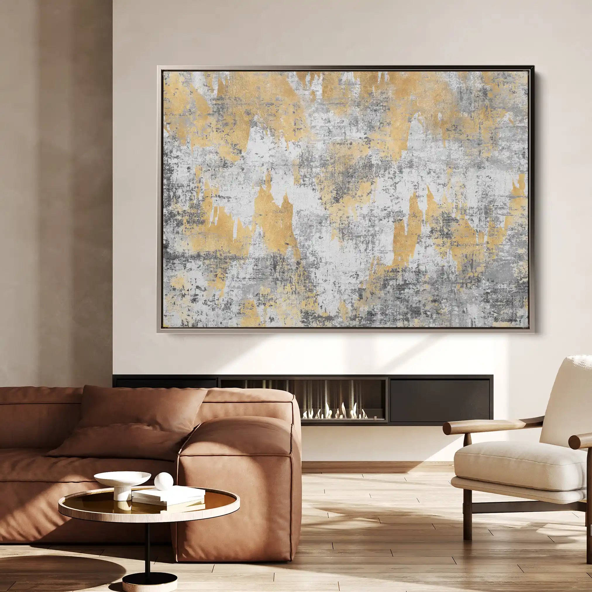 Abstract Canvas Wall Art WAD064-A 90 x 60 cm / Stretched on hidden frame