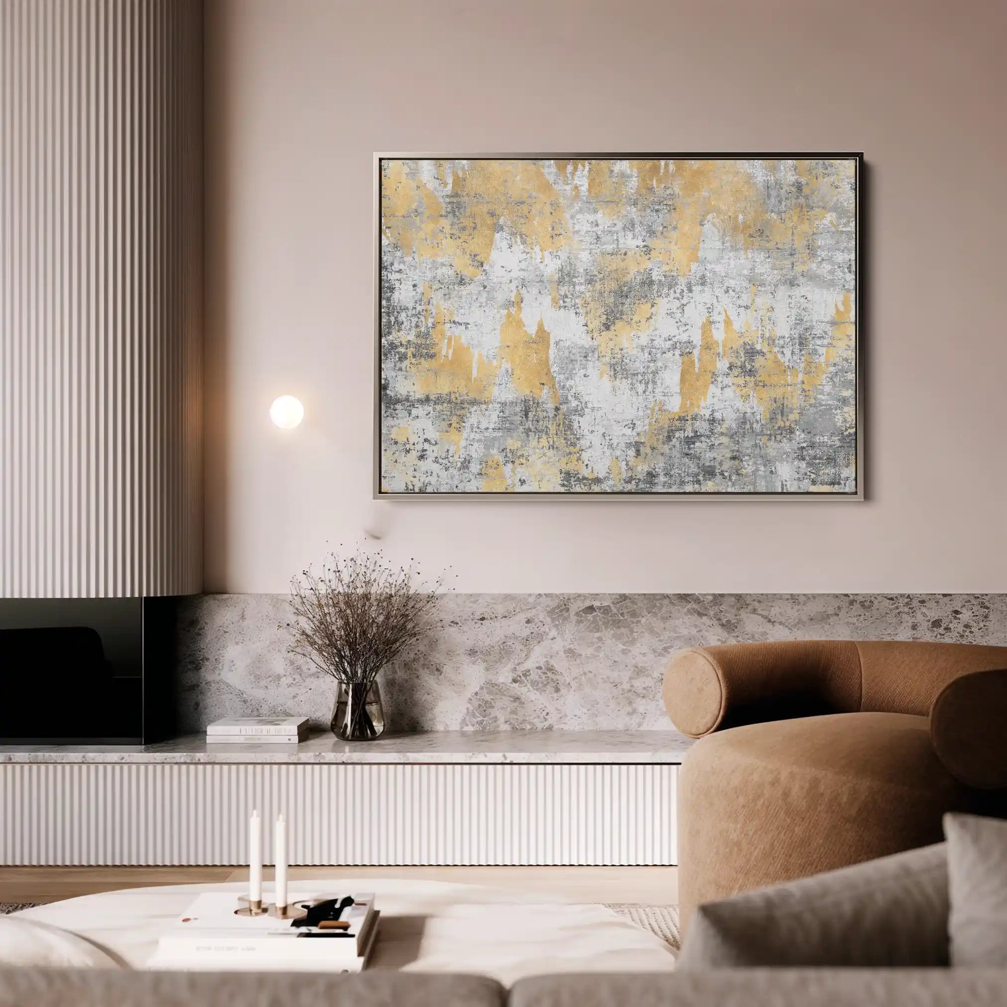 Abstract Canvas Wall Art WAD064-A 90 x 60 cm / Stretched on hidden frame