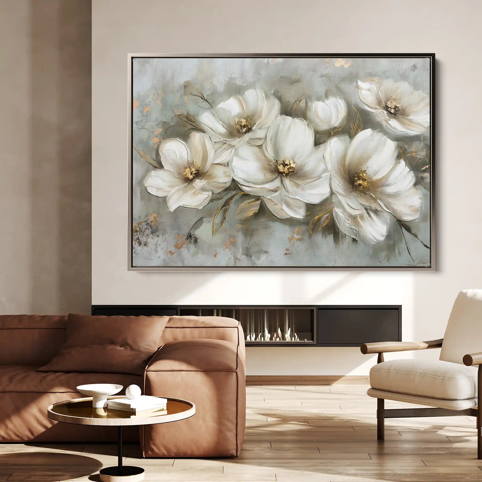 Floral Canvas Wall Art WAD064-F 90 x 60 cm / Stretched on hidden frame