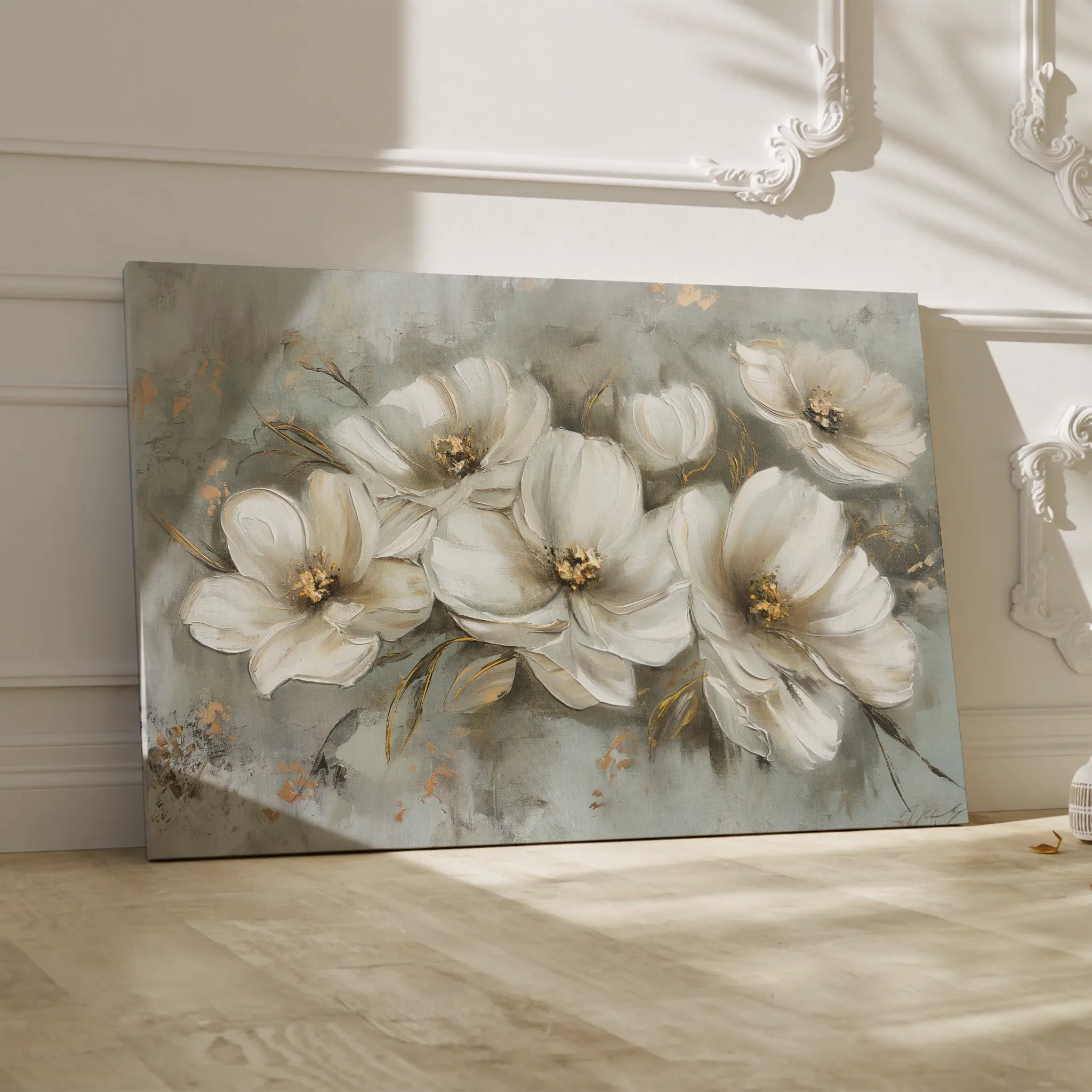 Floral Canvas Wall Art WAD064-F 90 x 60 cm / Stretched on hidden frame