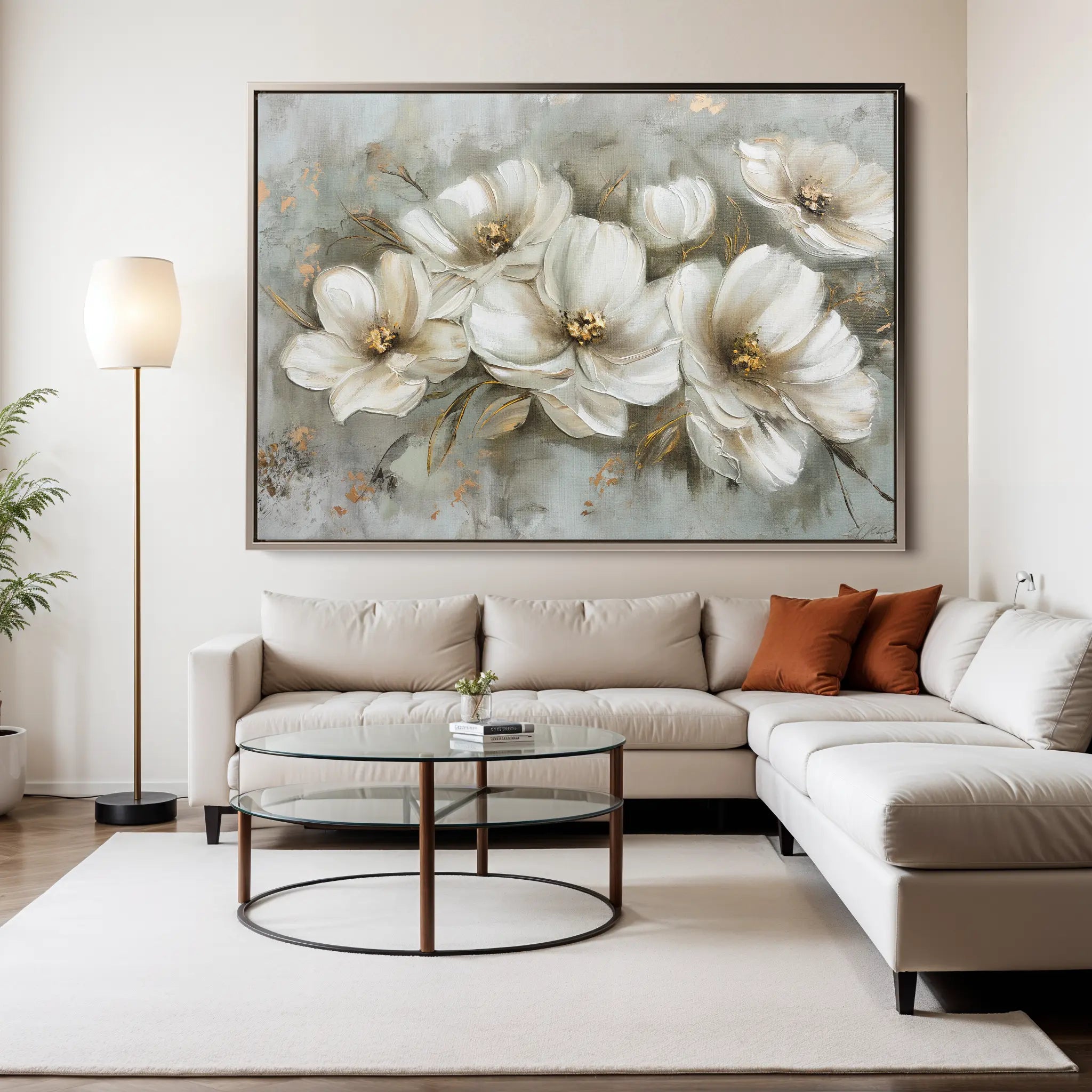 Floral Canvas Wall Art WAD064-F 90 x 60 cm / Stretched on hidden frame