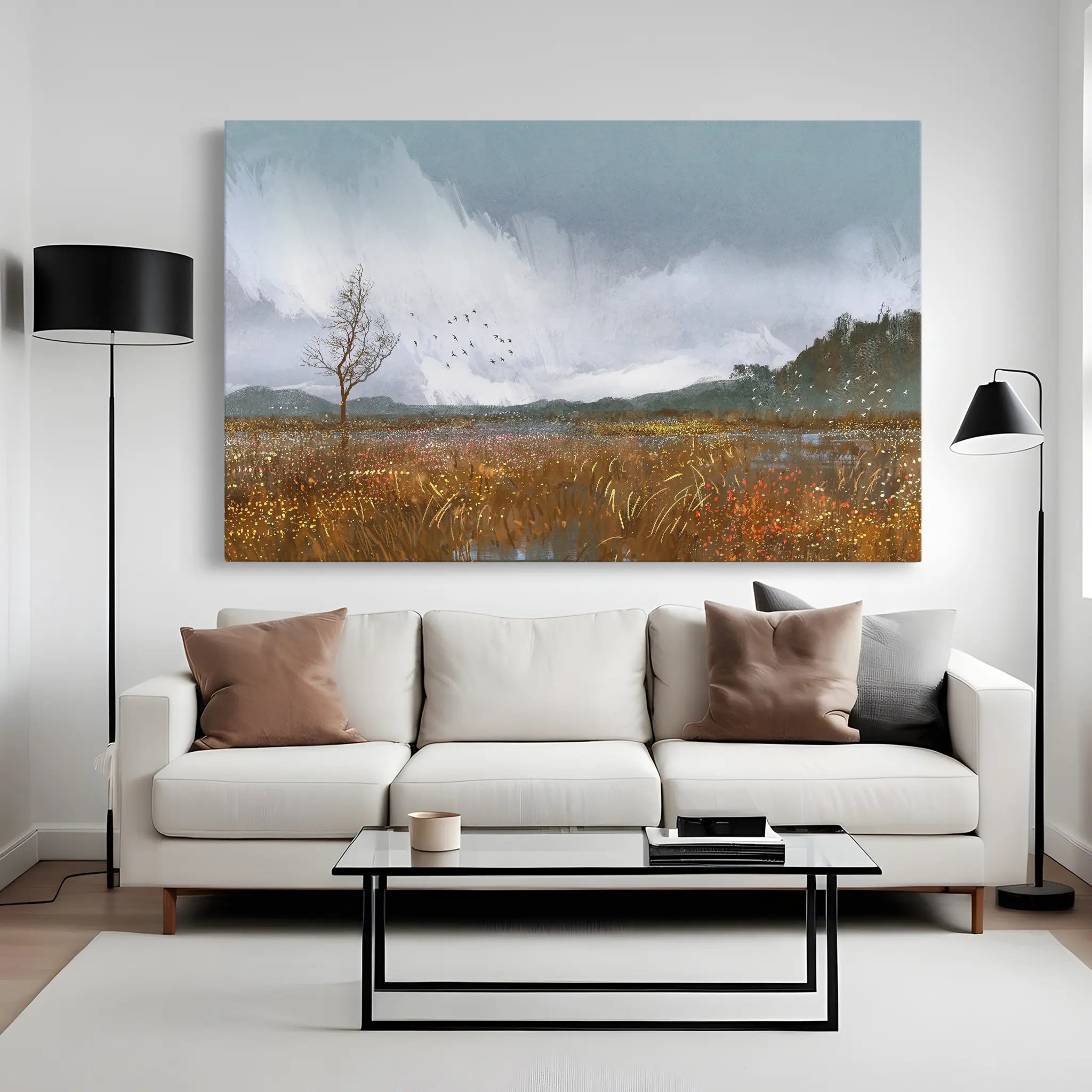 Landscape Canvas Wall Art WAD064-L 90 x 60 cm / Stretched on hidden frame