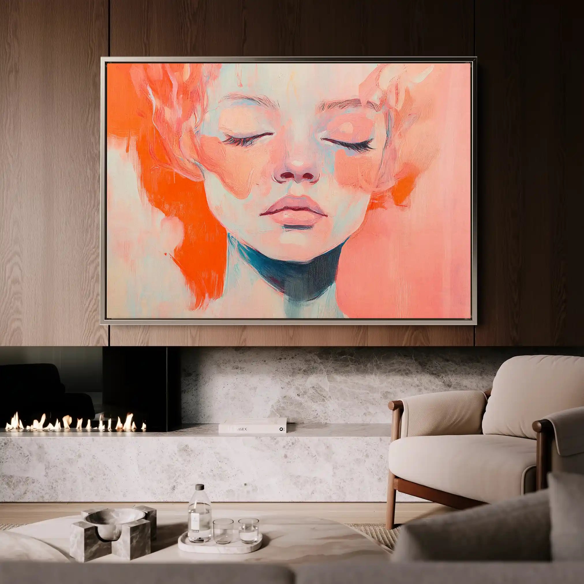Portrait 064 Canvas Art 90 x 60 cm / Stretched on hidden frame