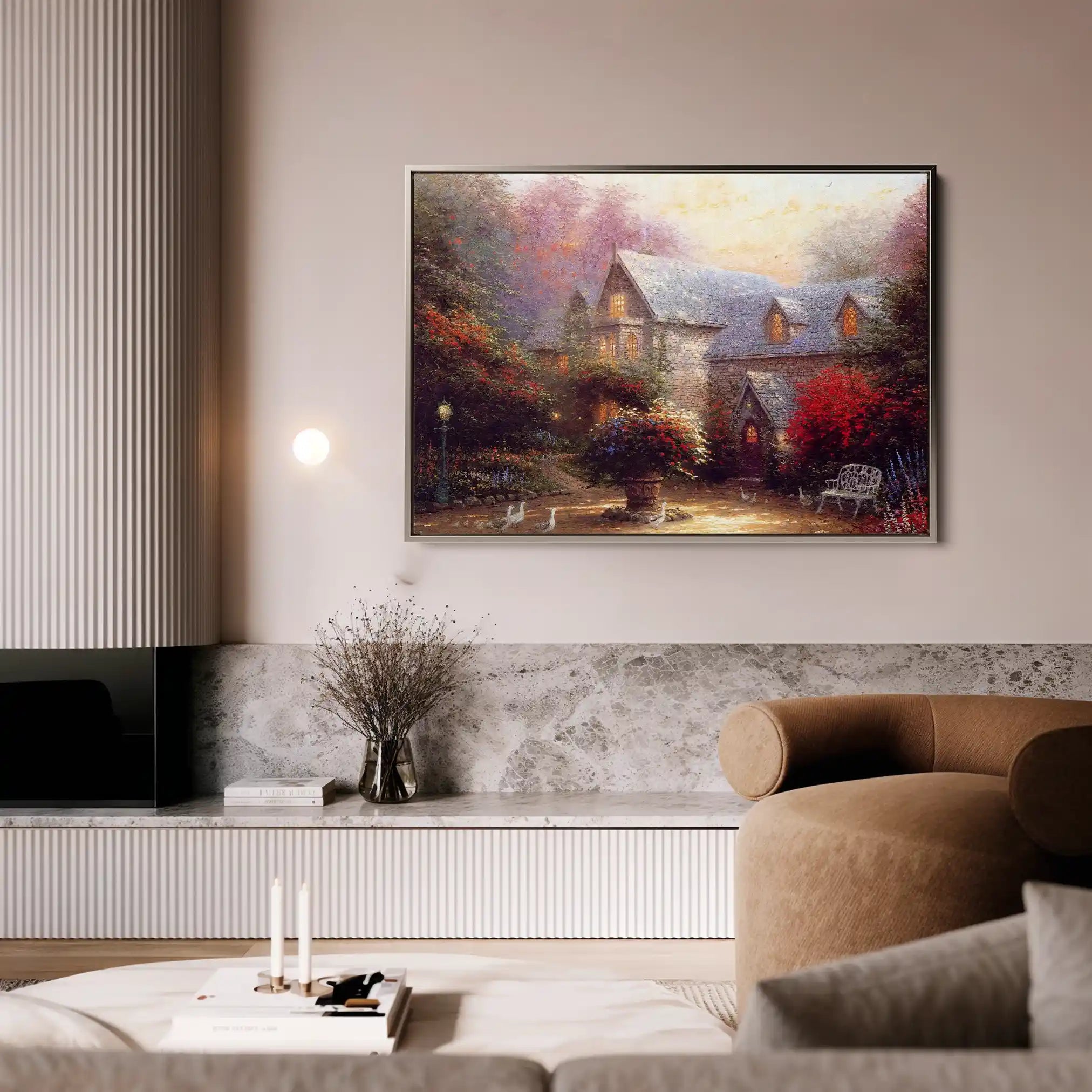 Landscape 065 Canvas Art 90 x 60 cm / Stretched on hidden frame
