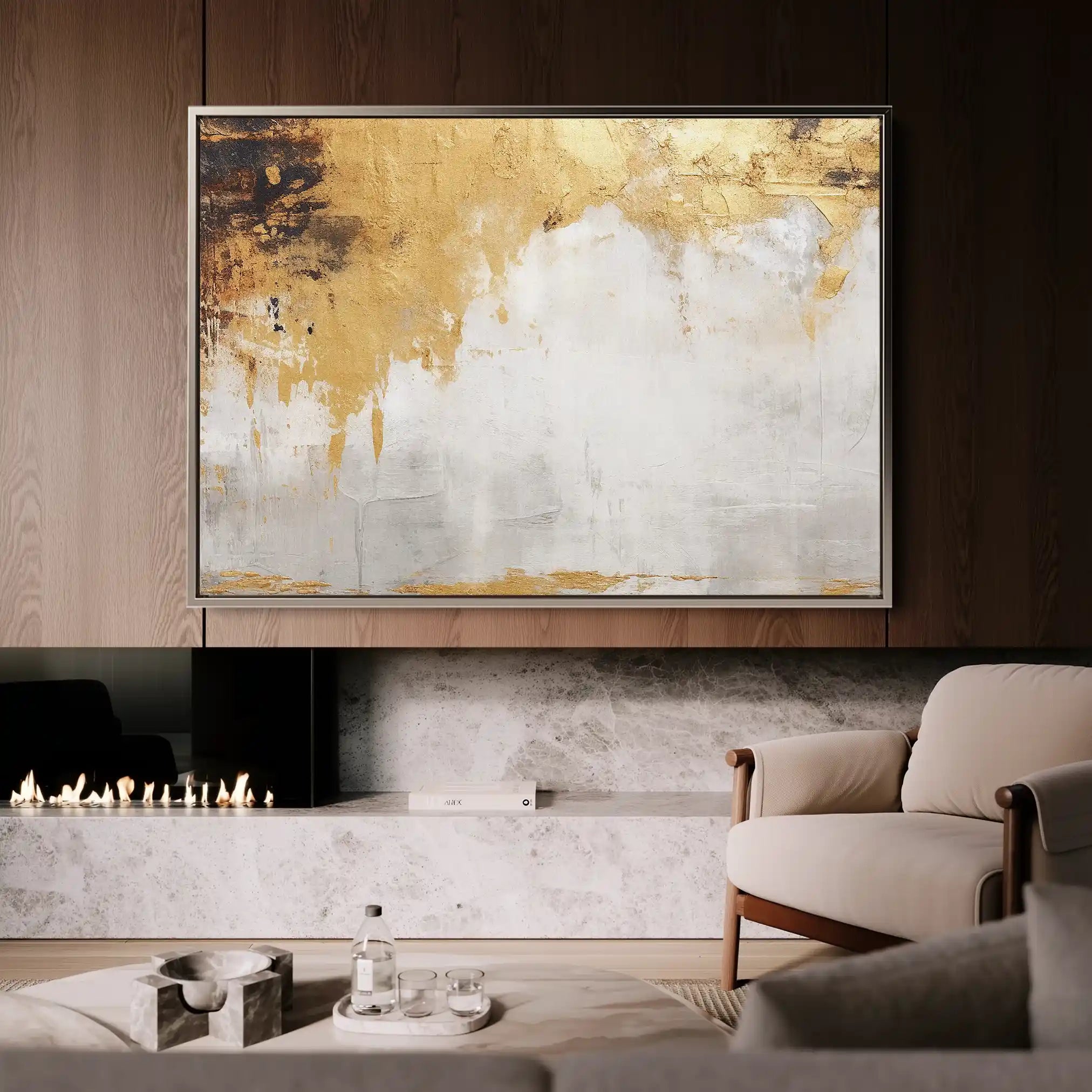 Abstract Canvas Wall Art WAD066-A 90 x 60 cm / Stretched on hidden frame