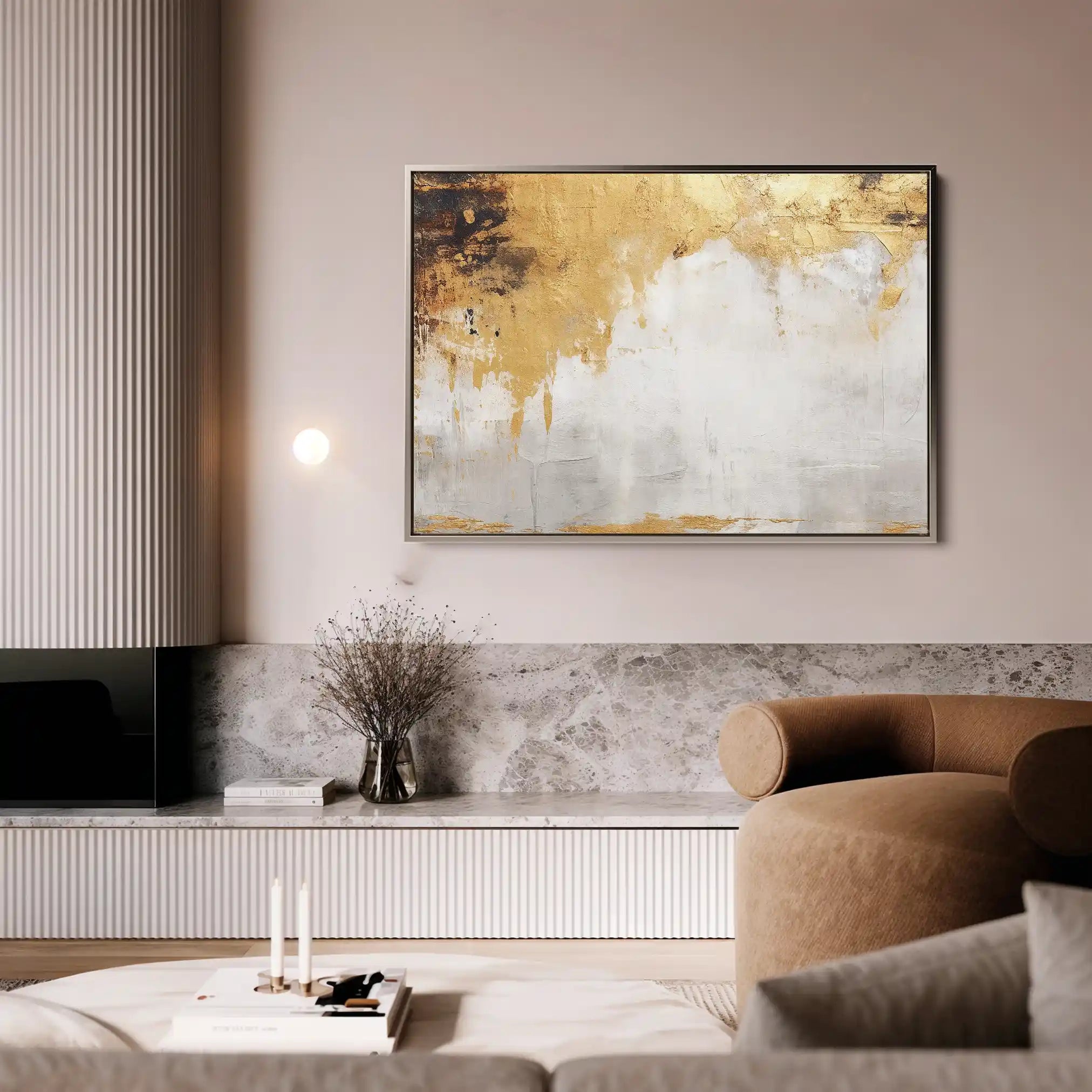 Abstract Canvas Wall Art WAD066-A 90 x 60 cm / Stretched on hidden frame