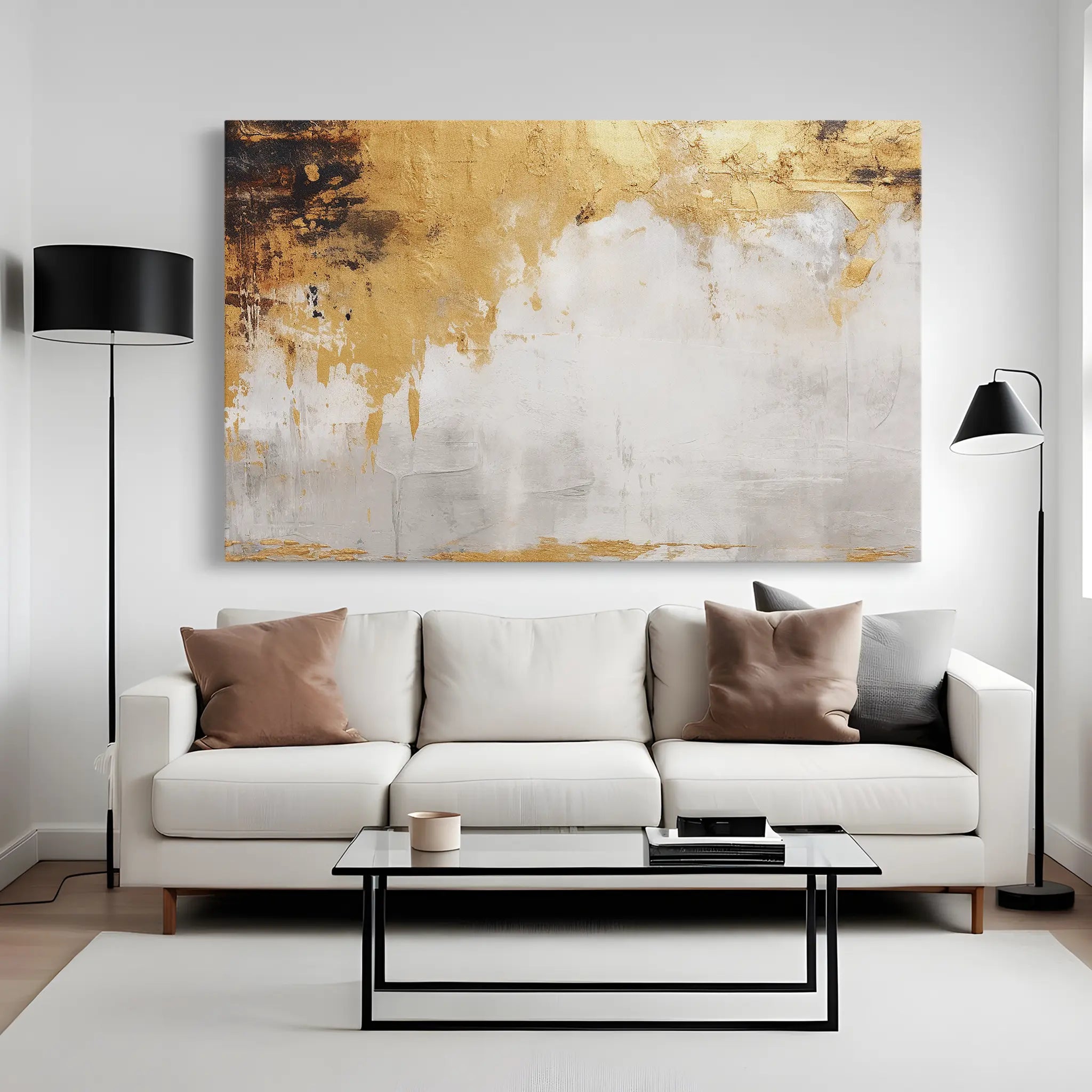 Abstract Canvas Wall Art WAD066-A 90 x 60 cm / Stretched on hidden frame