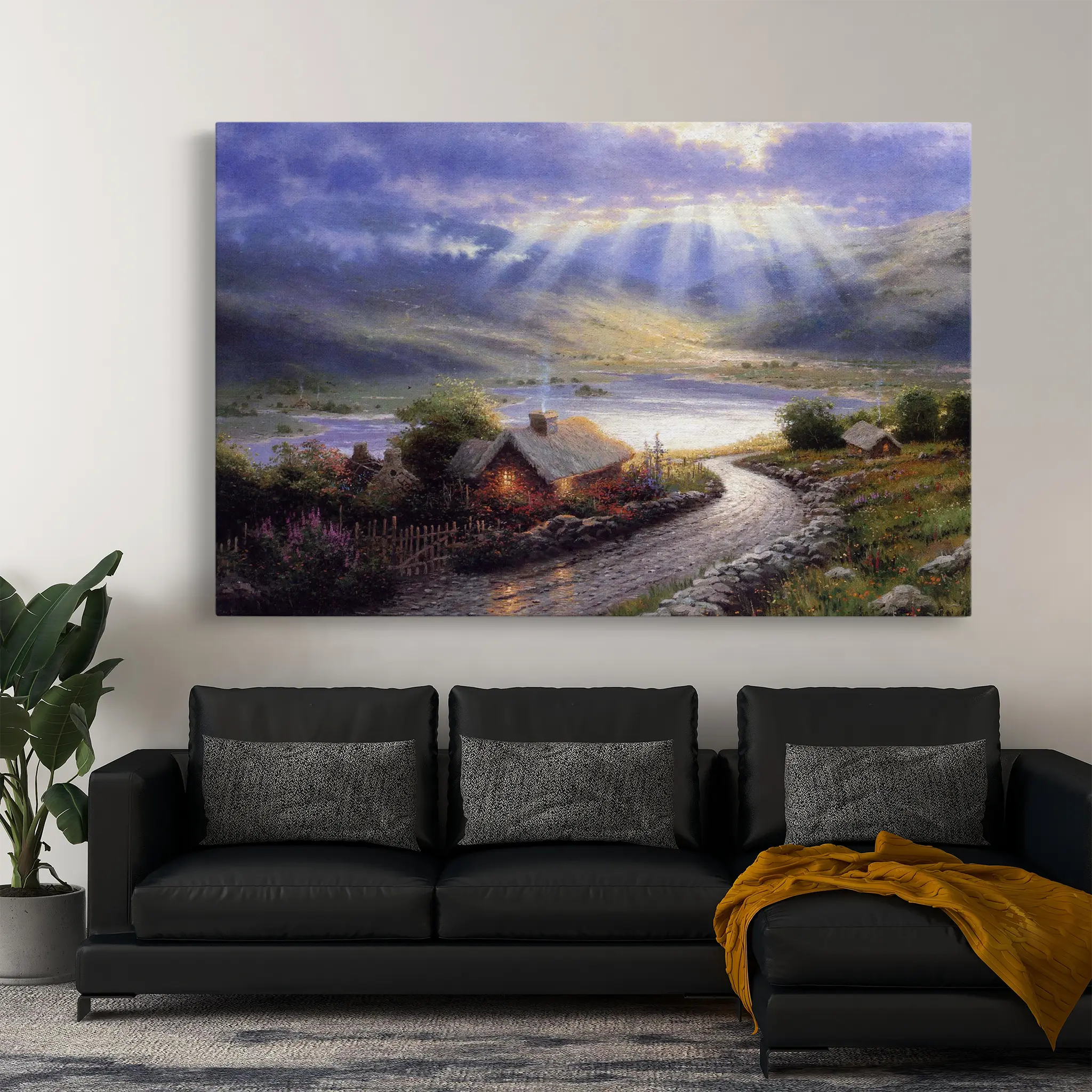 Landscape Canvas Wall Art WAD066-L 90 x 60 cm / Stretched on hidden frame