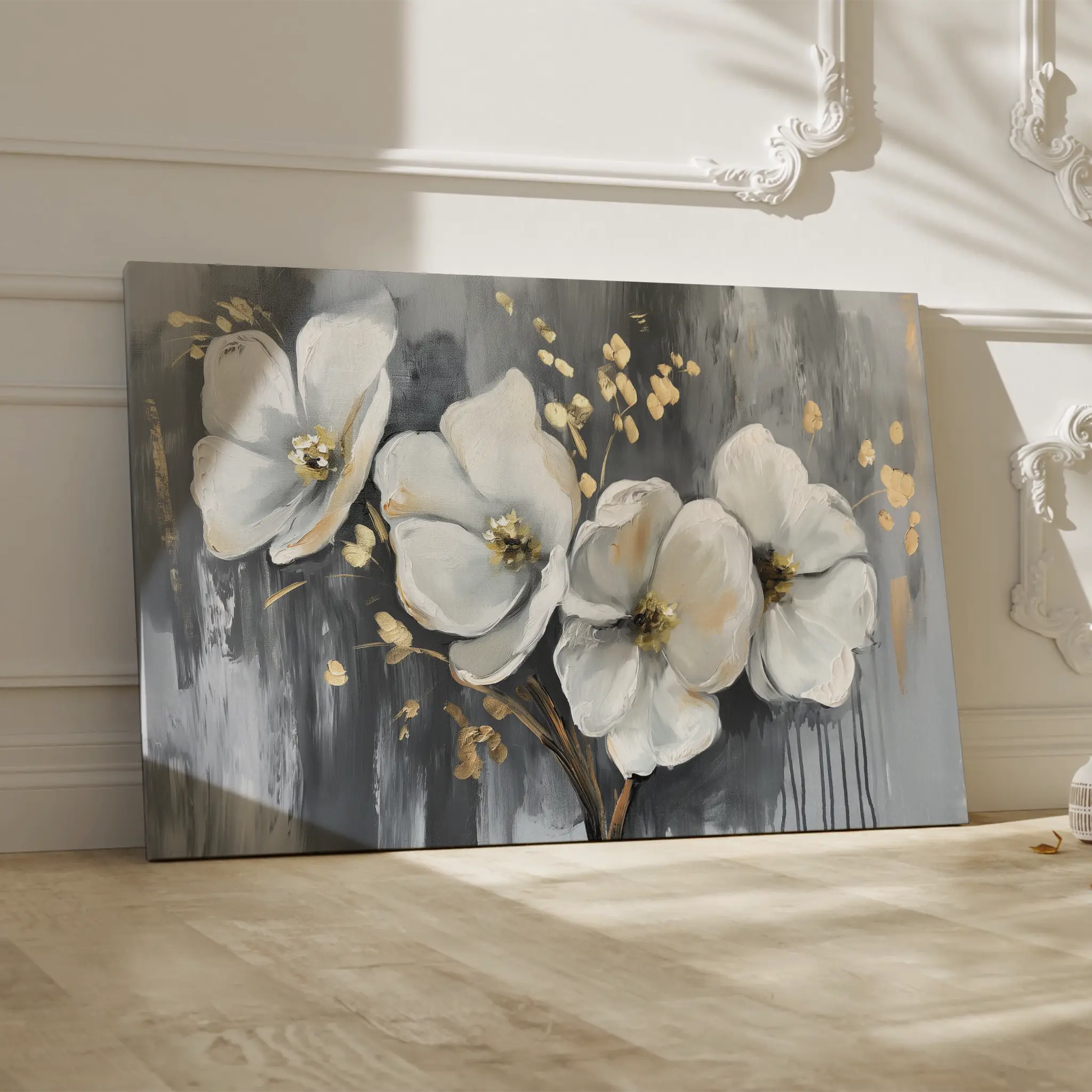 Floral Canvas Wall Art WAD067-F 90 x 60 cm / Stretched on hidden frame