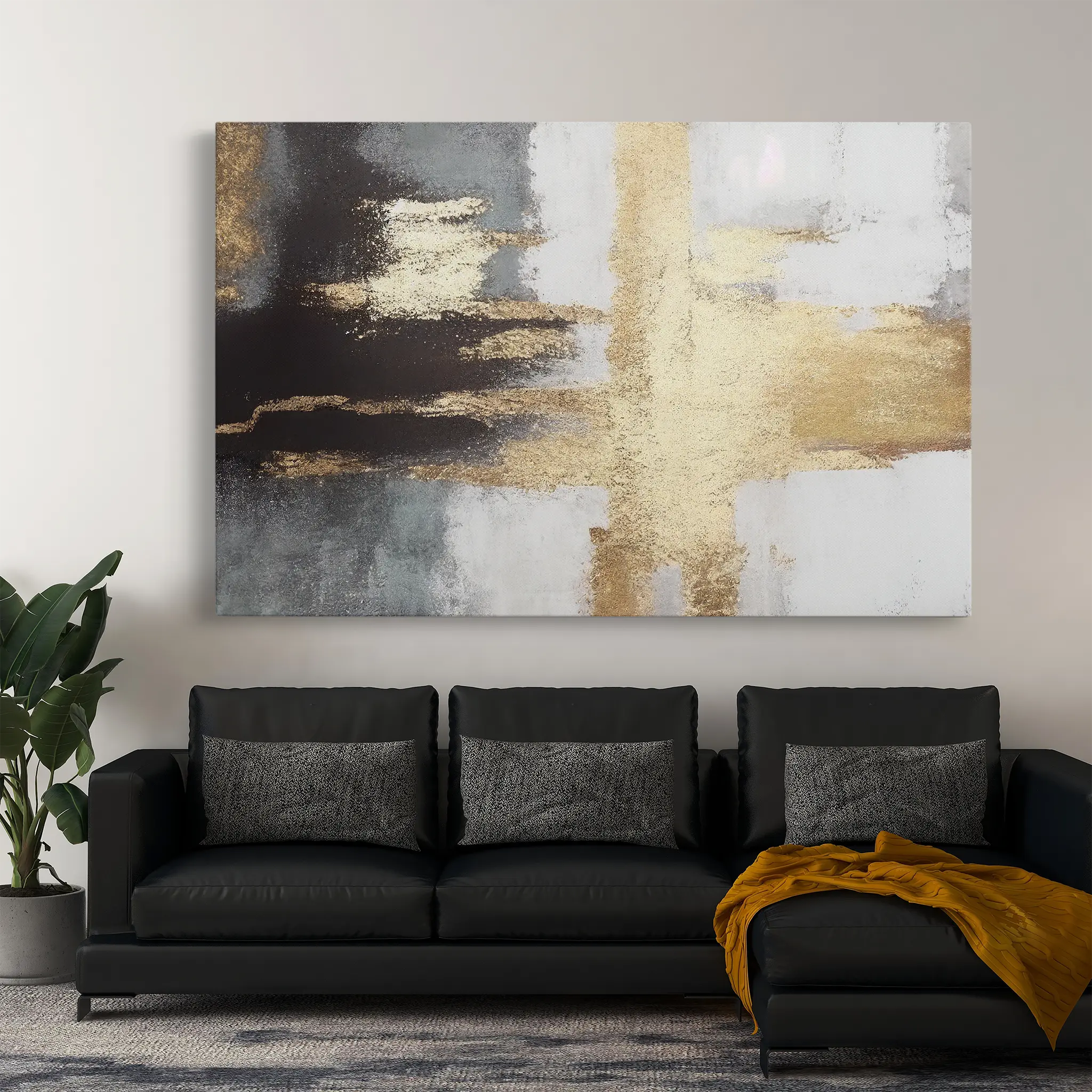 Abstract Canvas Wall Art WAD068-A 90 x 60 cm / Stretched on hidden frame