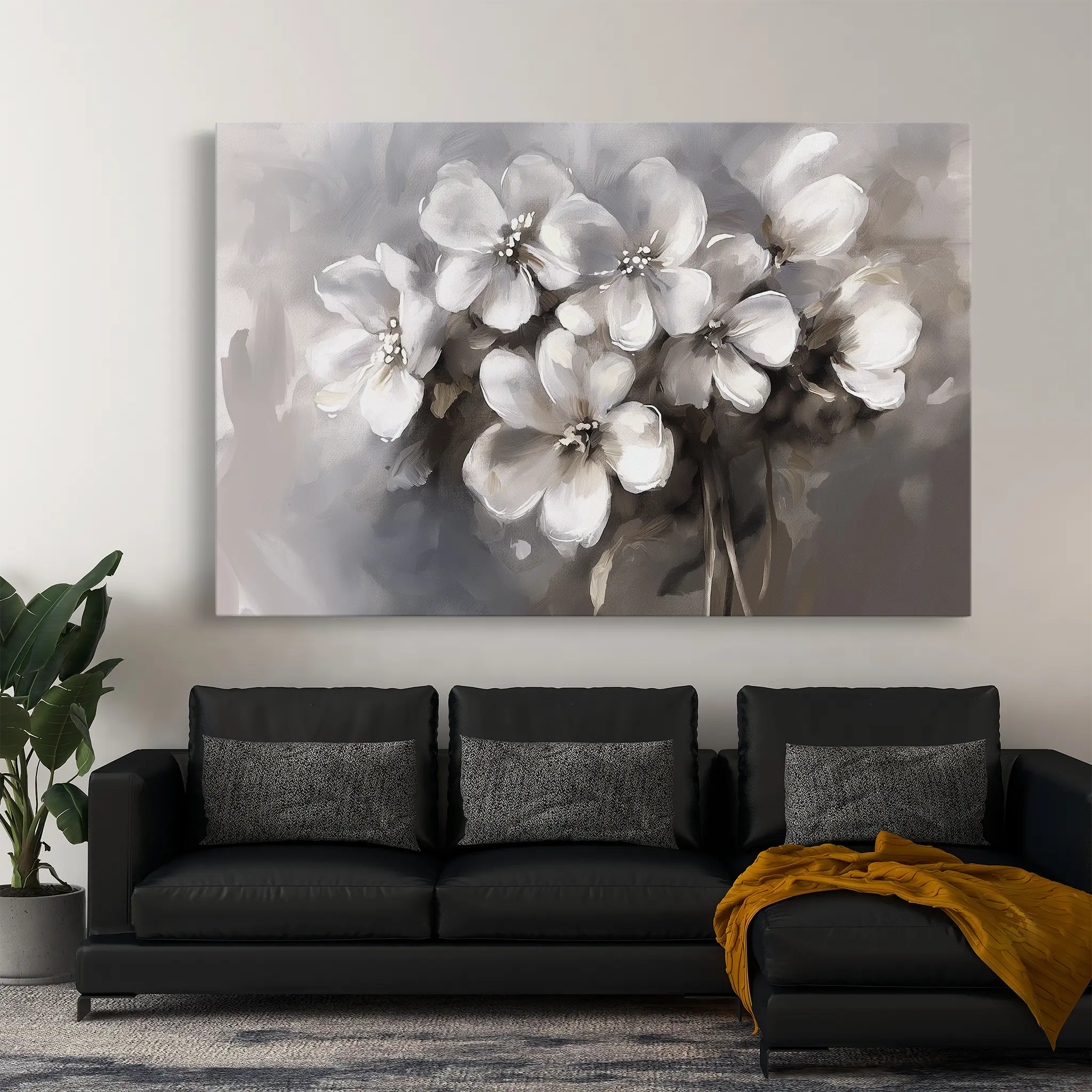 Floral Canvas Wall Art WAD068-F 90 x 60 cm / Stretched on hidden frame