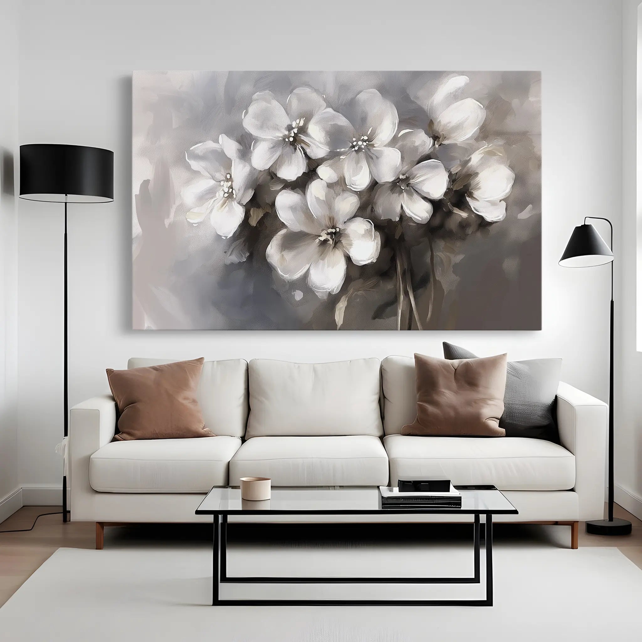 Floral Canvas Wall Art WAD068-F 90 x 60 cm / Stretched on hidden frame