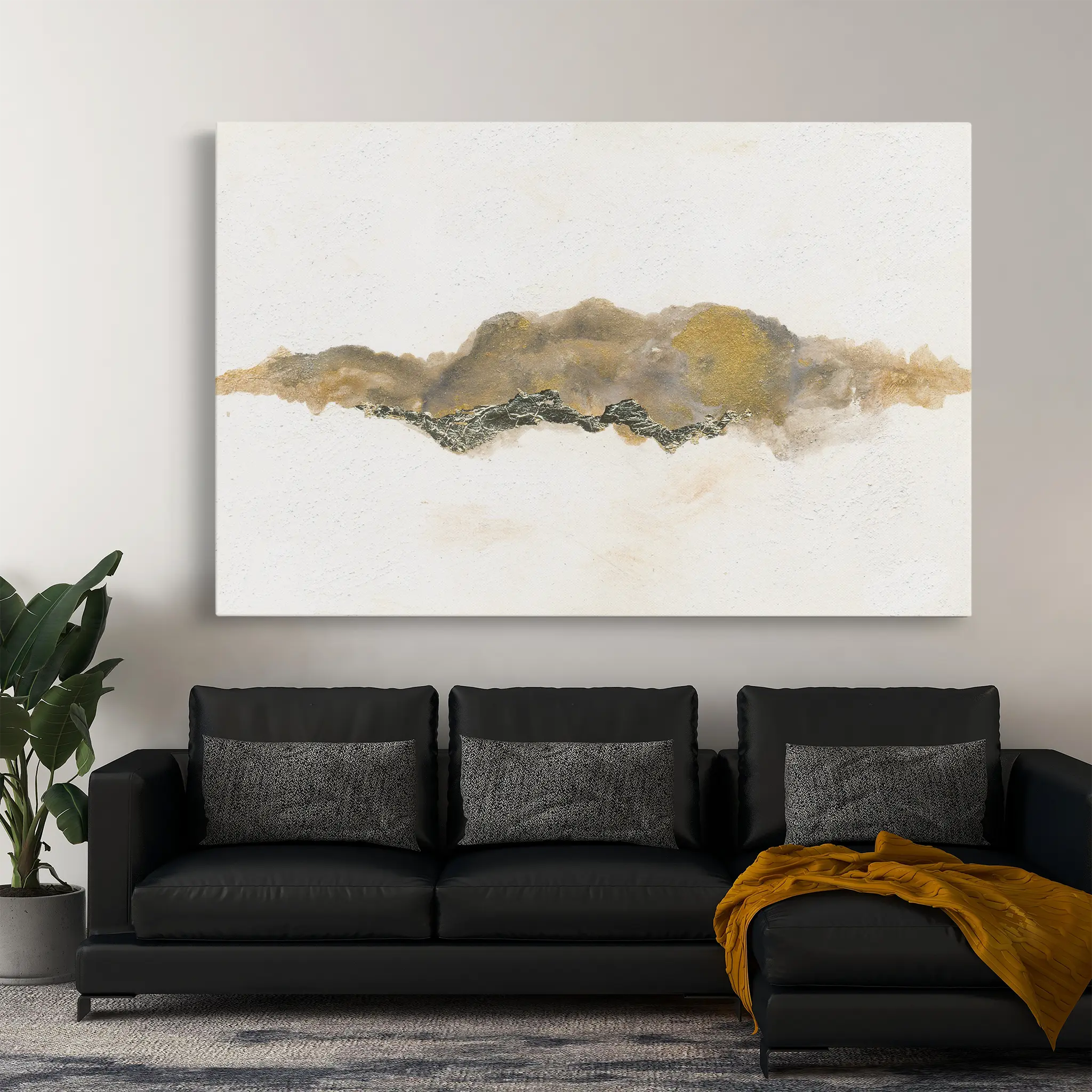 Abstract Canvas Wall Art WAD069-A 90 x 60 cm / Stretched on hidden frame