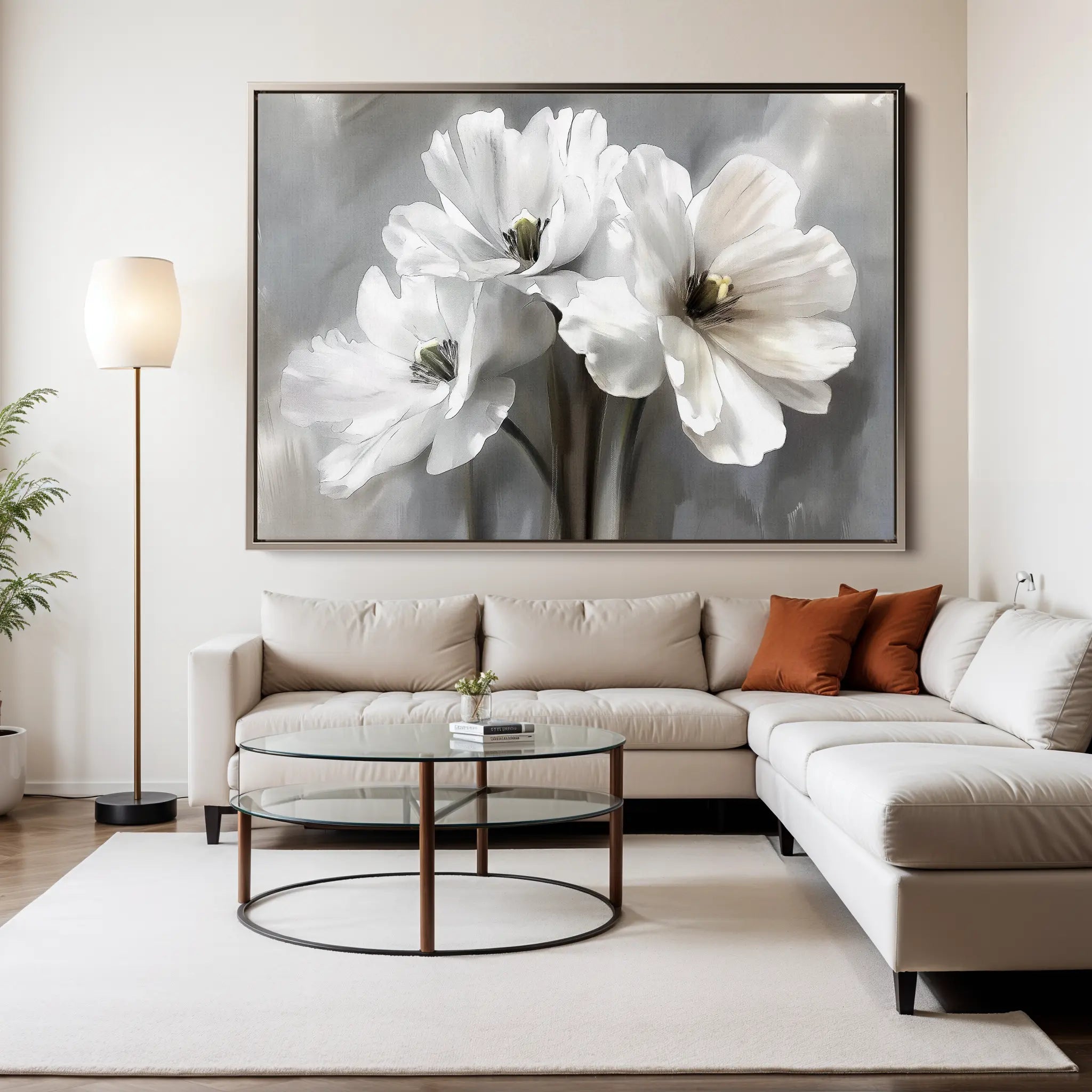 Floral Canvas Wall Art WAD069-F 90 x 60 cm / Stretched on hidden frame