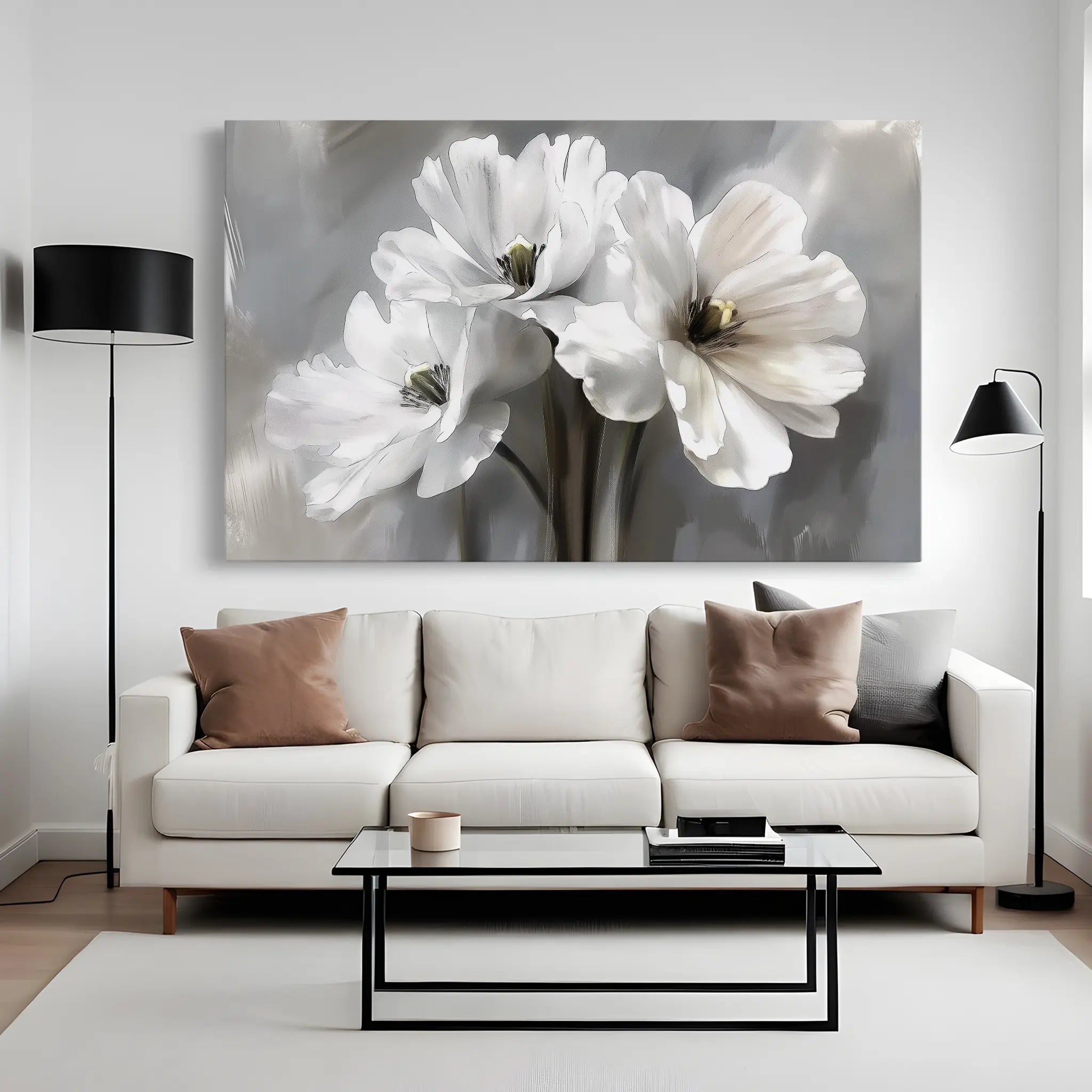 Floral Canvas Wall Art WAD069-F 90 x 60 cm / Stretched on hidden frame