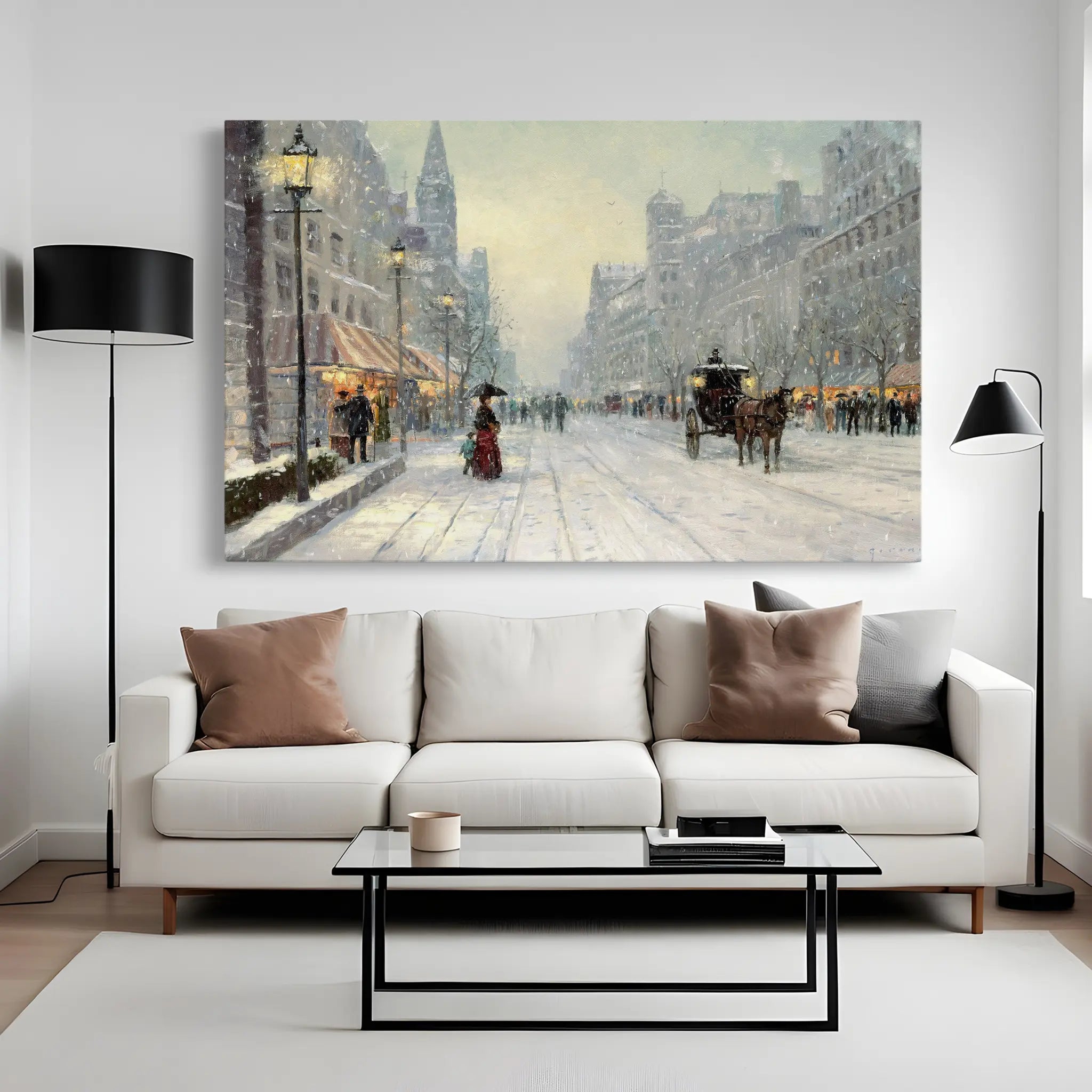 Landscape Canvas Wall Art WAD069-L 90 x 60 cm / Stretched on hidden frame