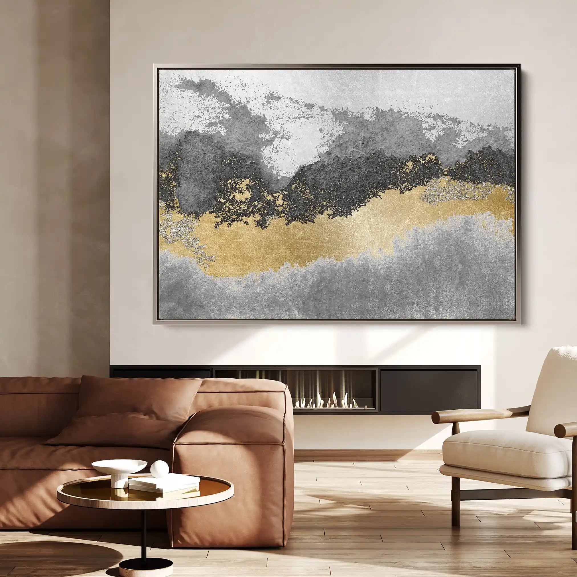 Abstract Canvas Wall Art WAD070-A 90 x 60 cm / Stretched on hidden frame