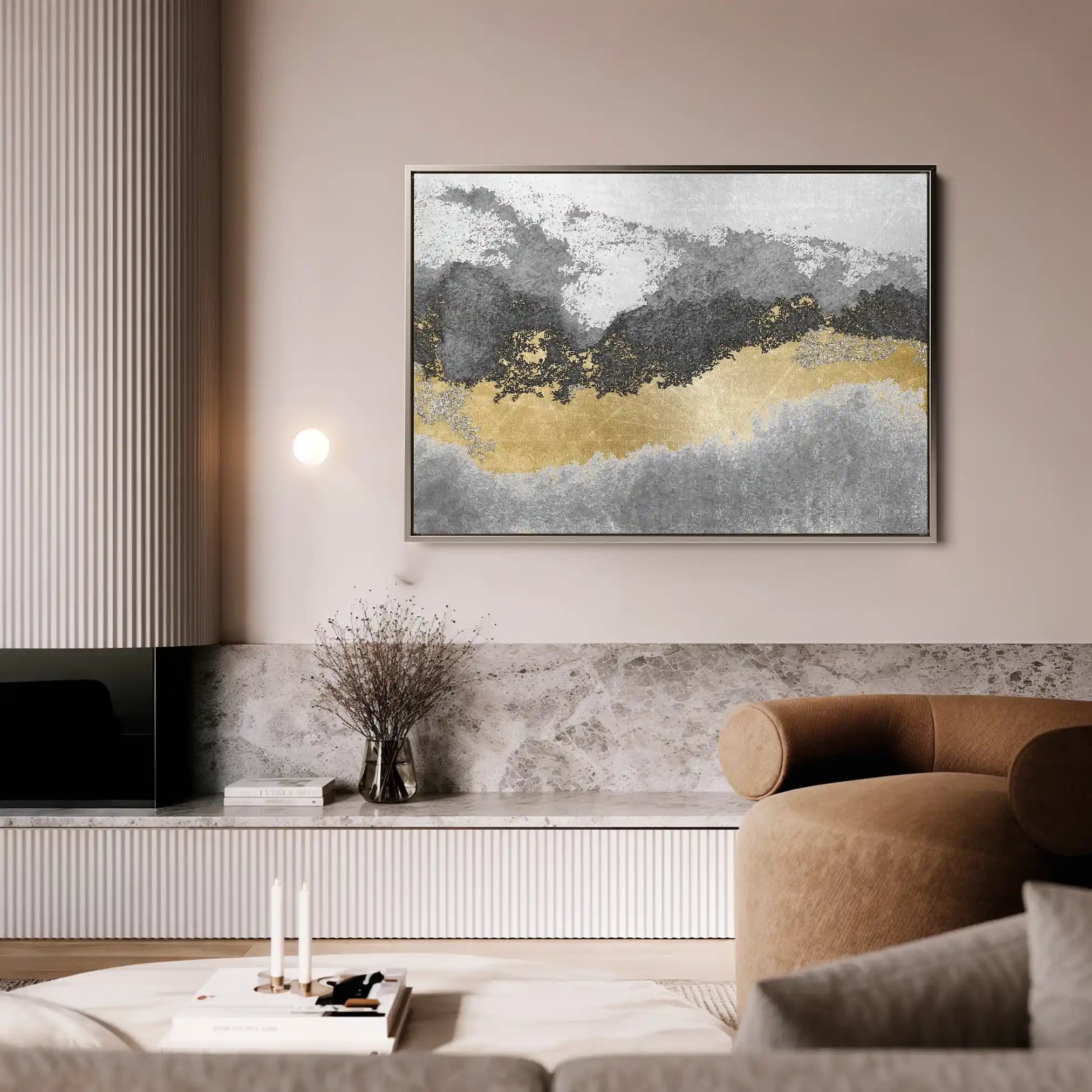 Abstract Canvas Wall Art WAD070-A 90 x 60 cm / Stretched on hidden frame