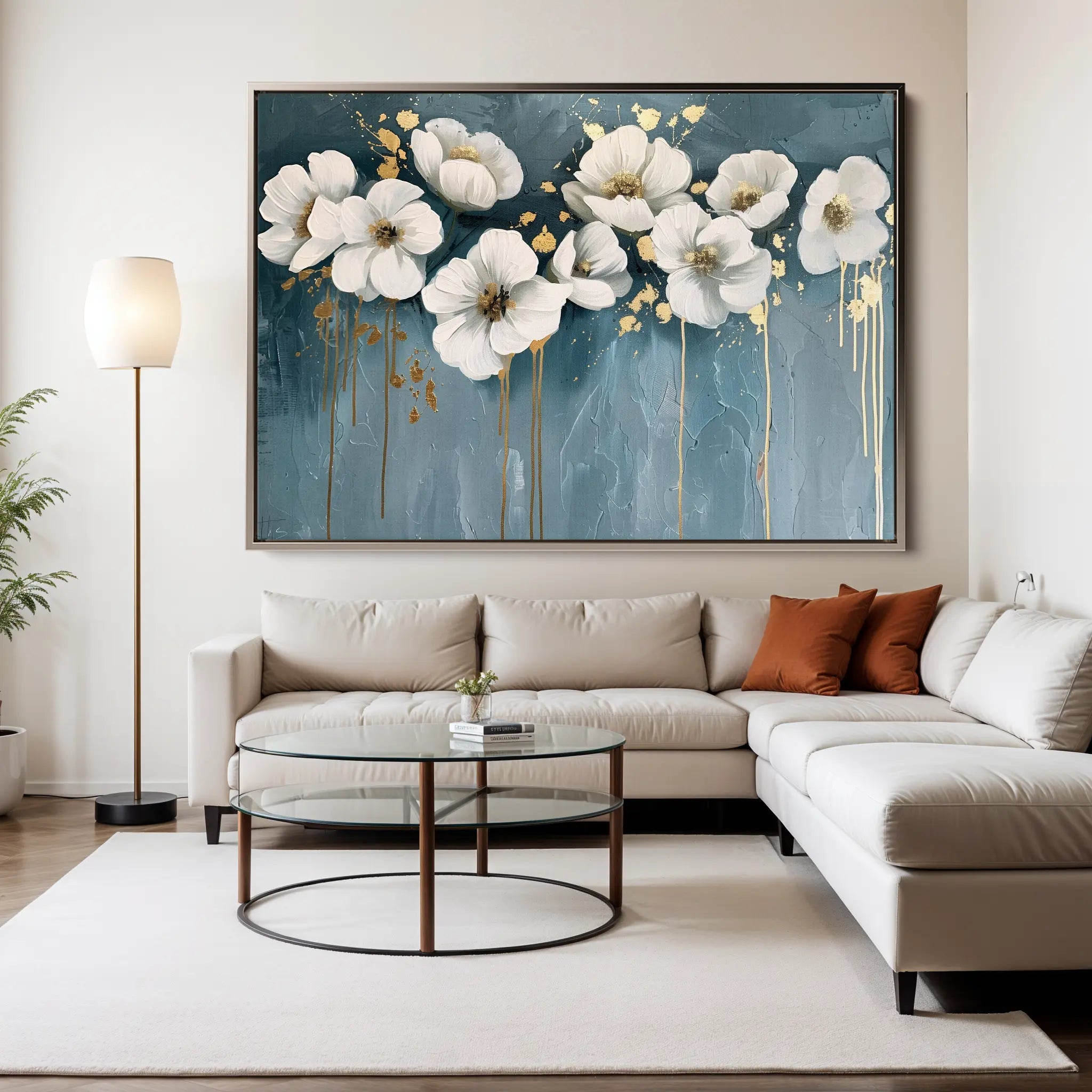 Floral Canvas Wall Art WAD070-F 90 x 60 cm / Stretched on hidden frame