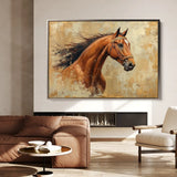 Horses 070 Canvas Art 90 x 60 cm / Stretched on hidden frame