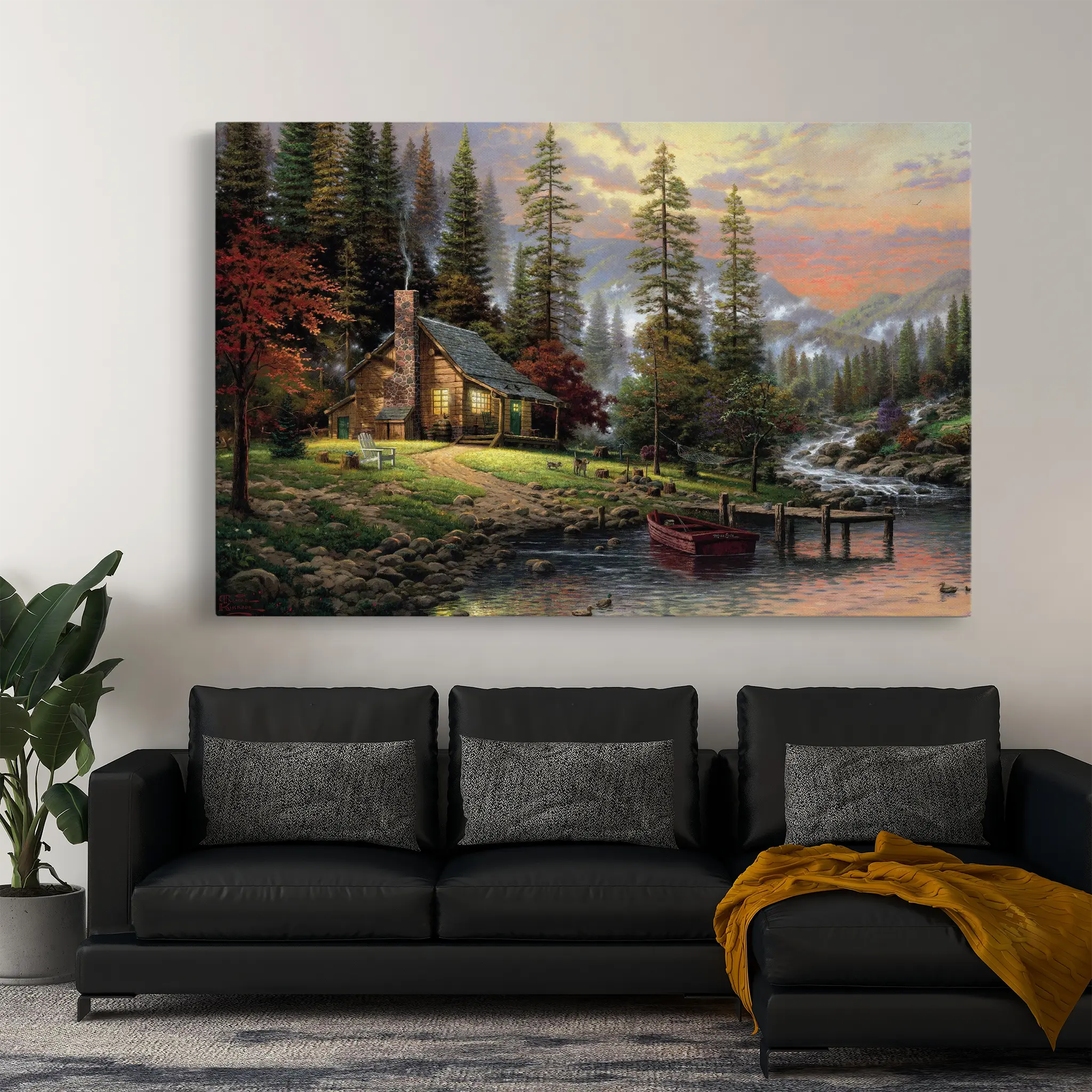 Landscape Canvas Wall Art WAD070-L 90 x 60 cm / Stretched on hidden frame