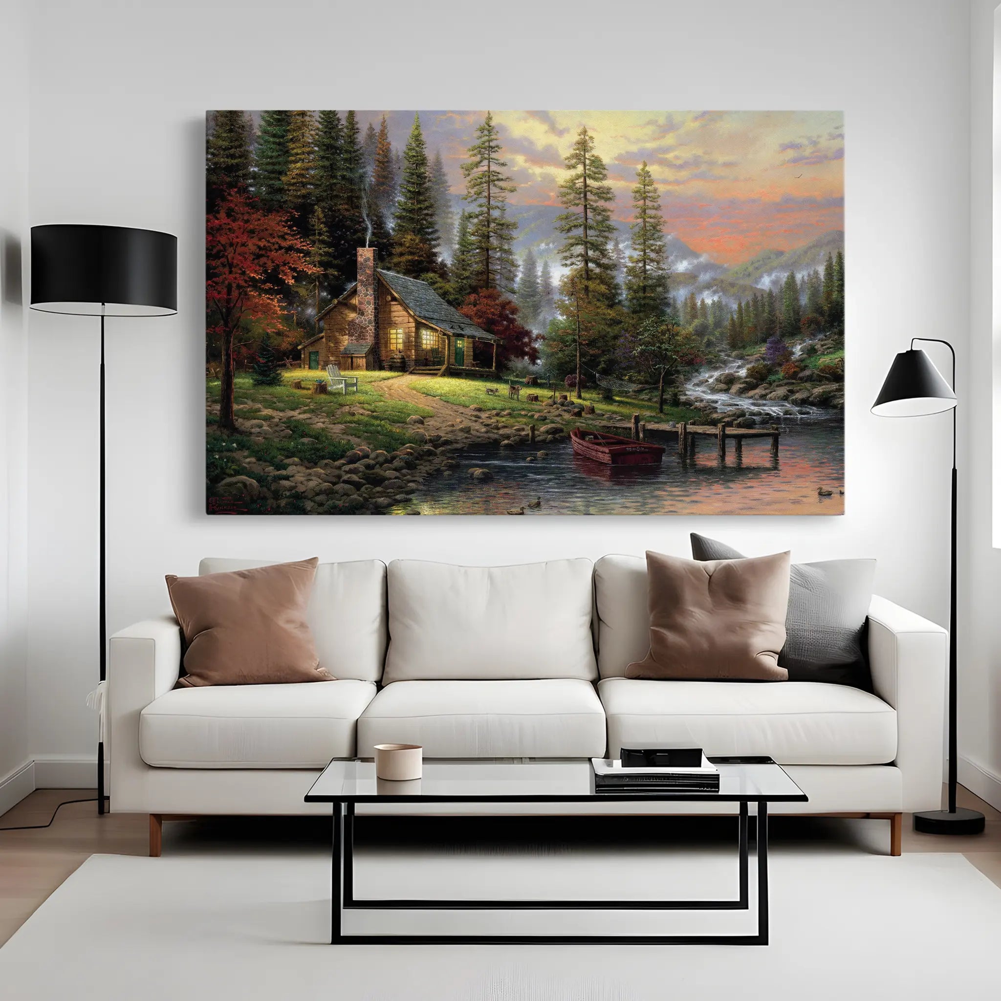 Landscape Canvas Wall Art WAD070-L 90 x 60 cm / Stretched on hidden frame