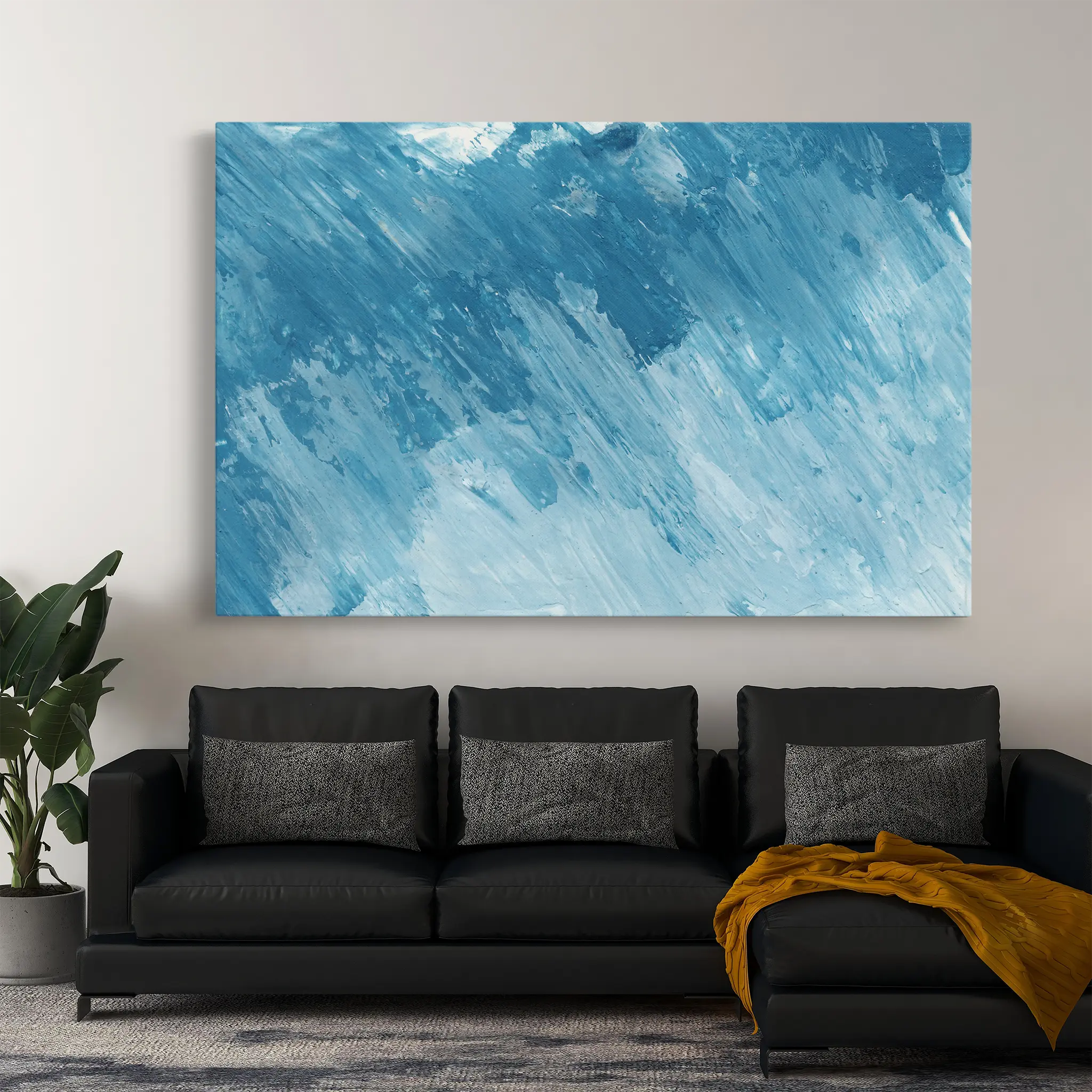 Abstract Canvas Wall Art WAD071-A 90 x 60 cm / Stretched on hidden frame