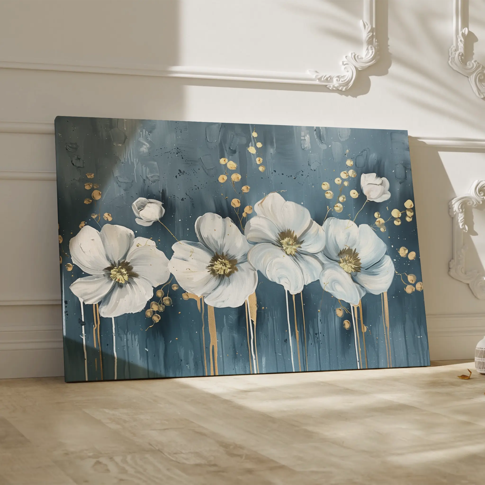 Floral Canvas Wall Art WAD071-F 90 x 60 cm / Stretched on hidden frame