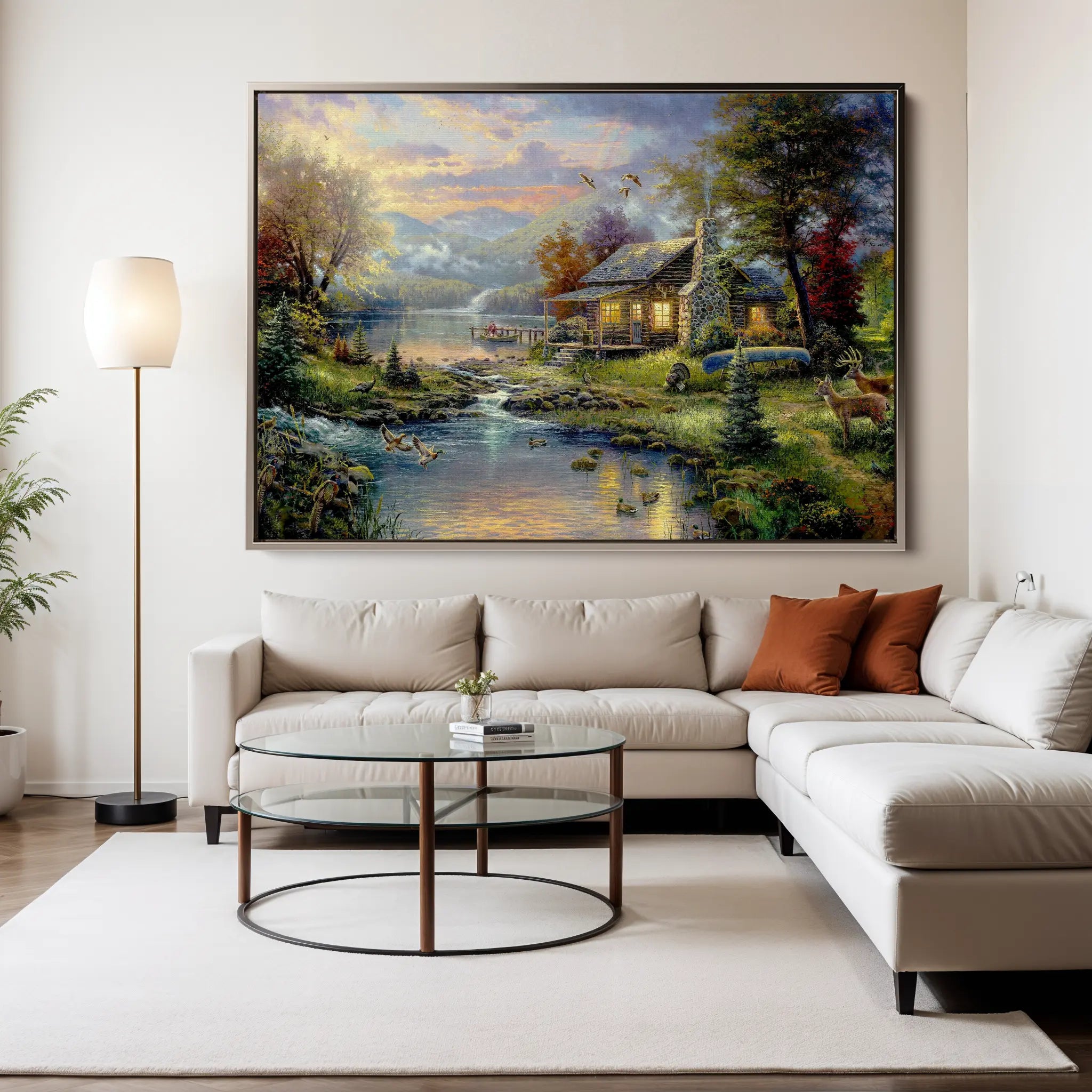 Landscape Canvas Wall Art WAD071-L 90 x 60 cm / Stretched on hidden frame