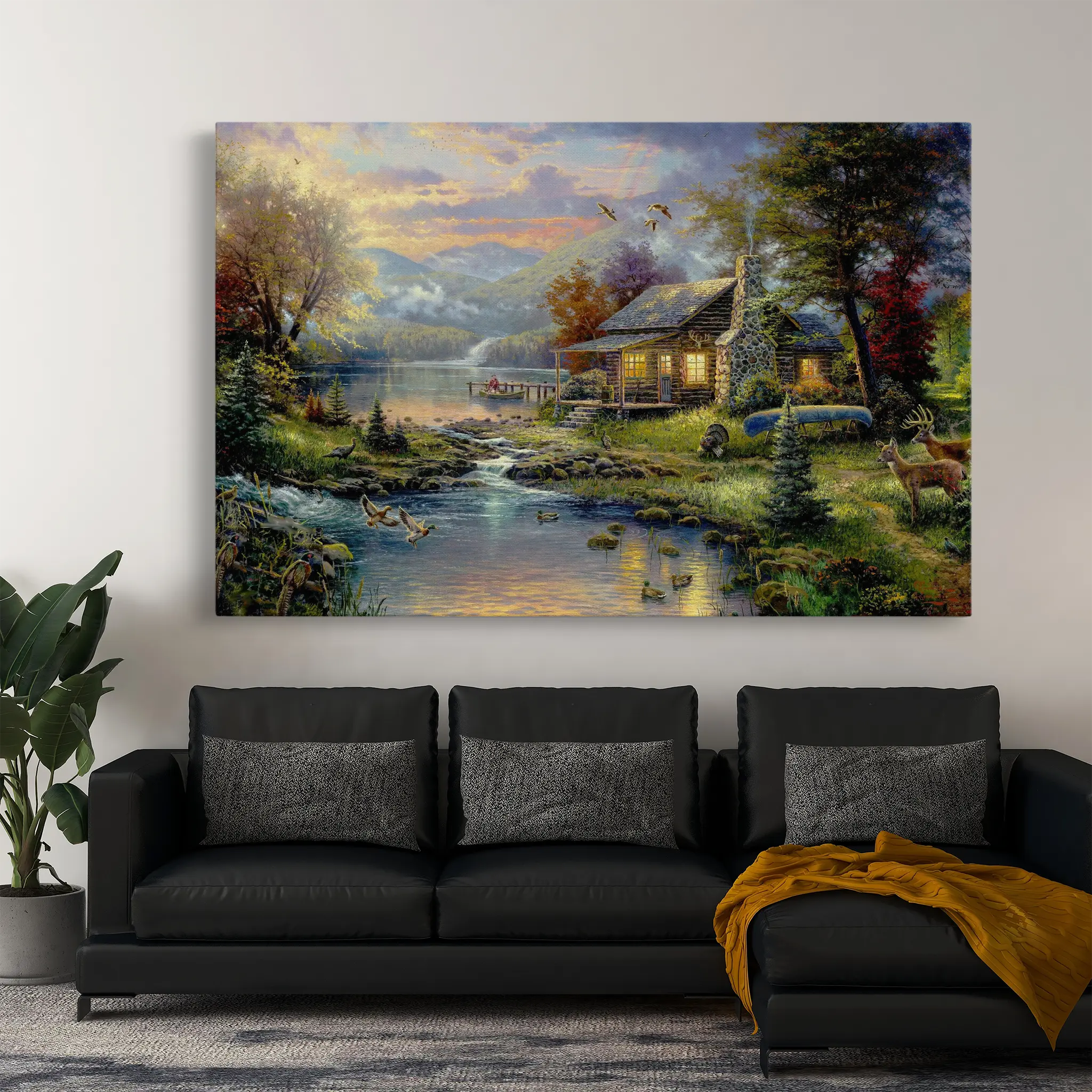 Landscape Canvas Wall Art WAD071-L 90 x 60 cm / Stretched on hidden frame