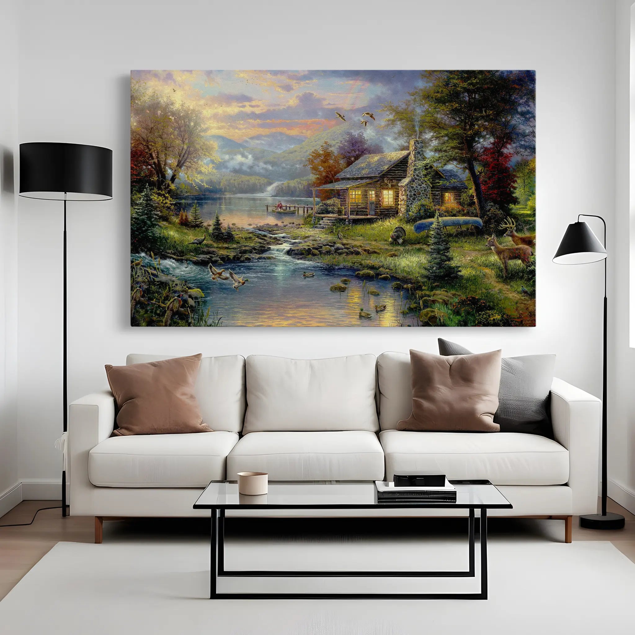 Landscape Canvas Wall Art WAD071-L 90 x 60 cm / Stretched on hidden frame