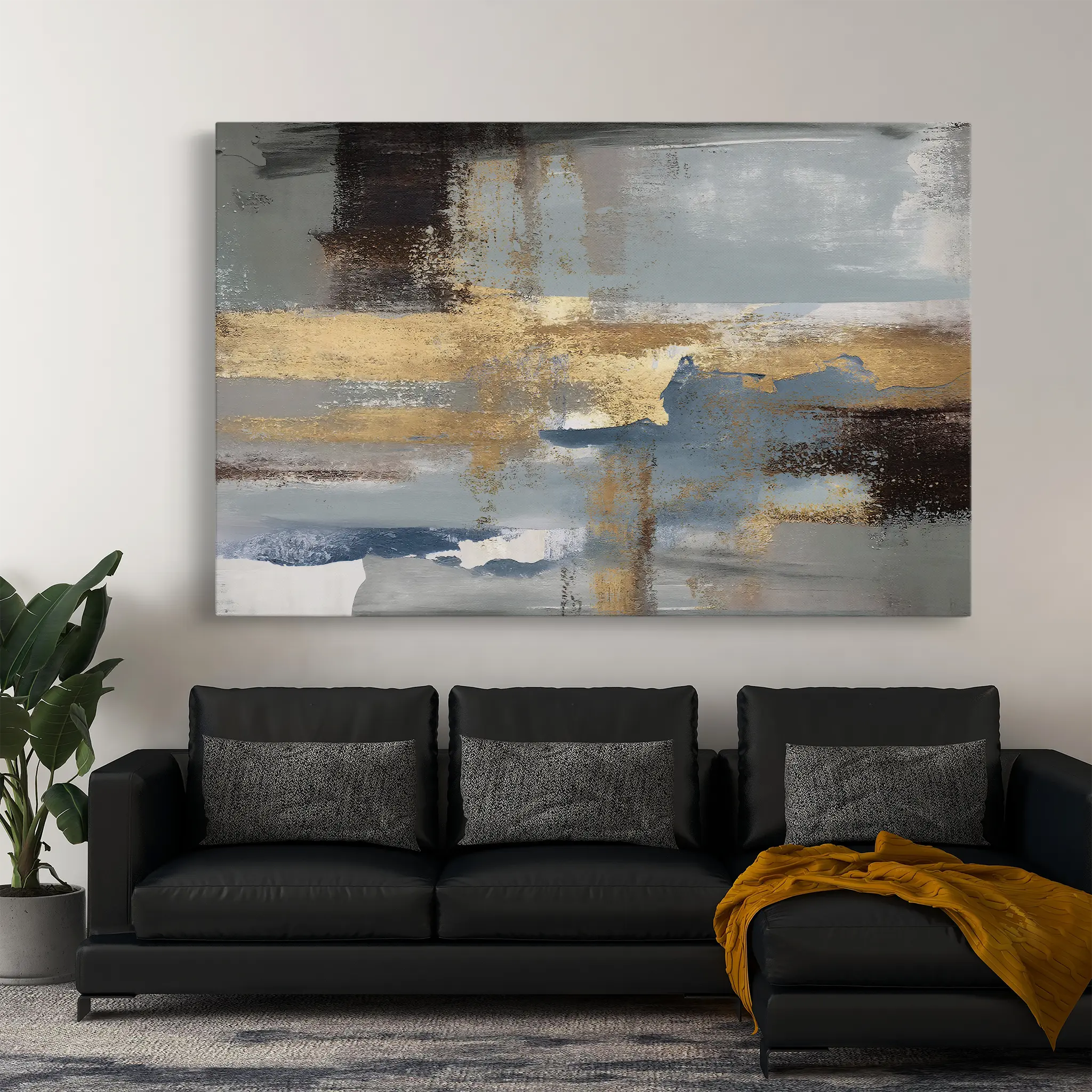 Abstract Canvas Wall Art WAD072-A 90 x 60 cm / Stretched on hidden frame