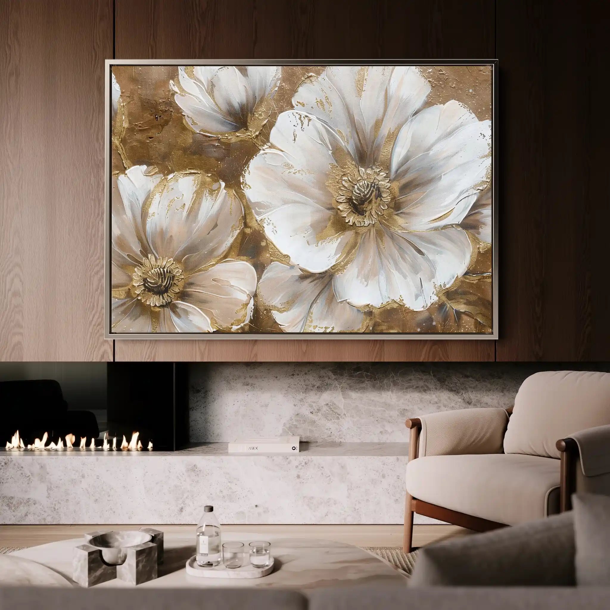 Floral Canvas Wall Art WAD072-F 90 x 60 cm / Stretched on hidden frame