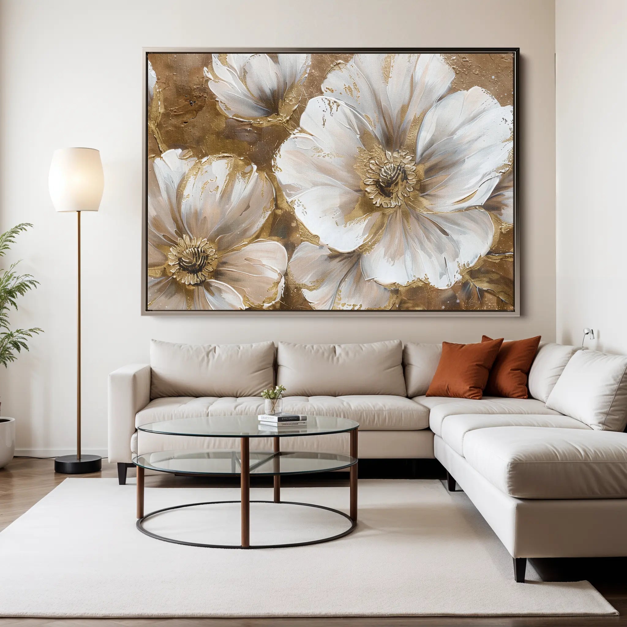 Floral Canvas Wall Art WAD072-F 90 x 60 cm / Stretched on hidden frame