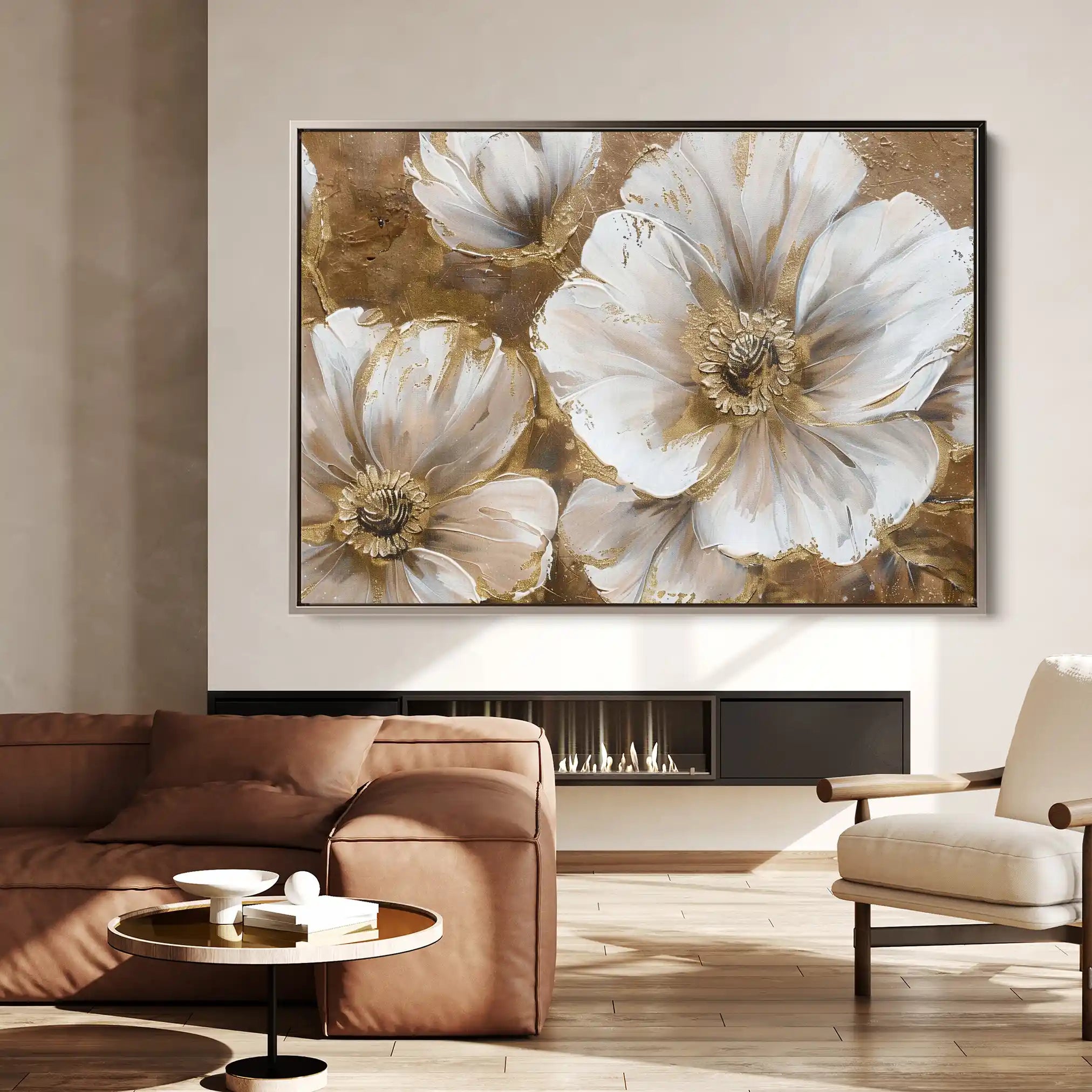Floral Canvas Wall Art WAD072-F 90 x 60 cm / Stretched on hidden frame