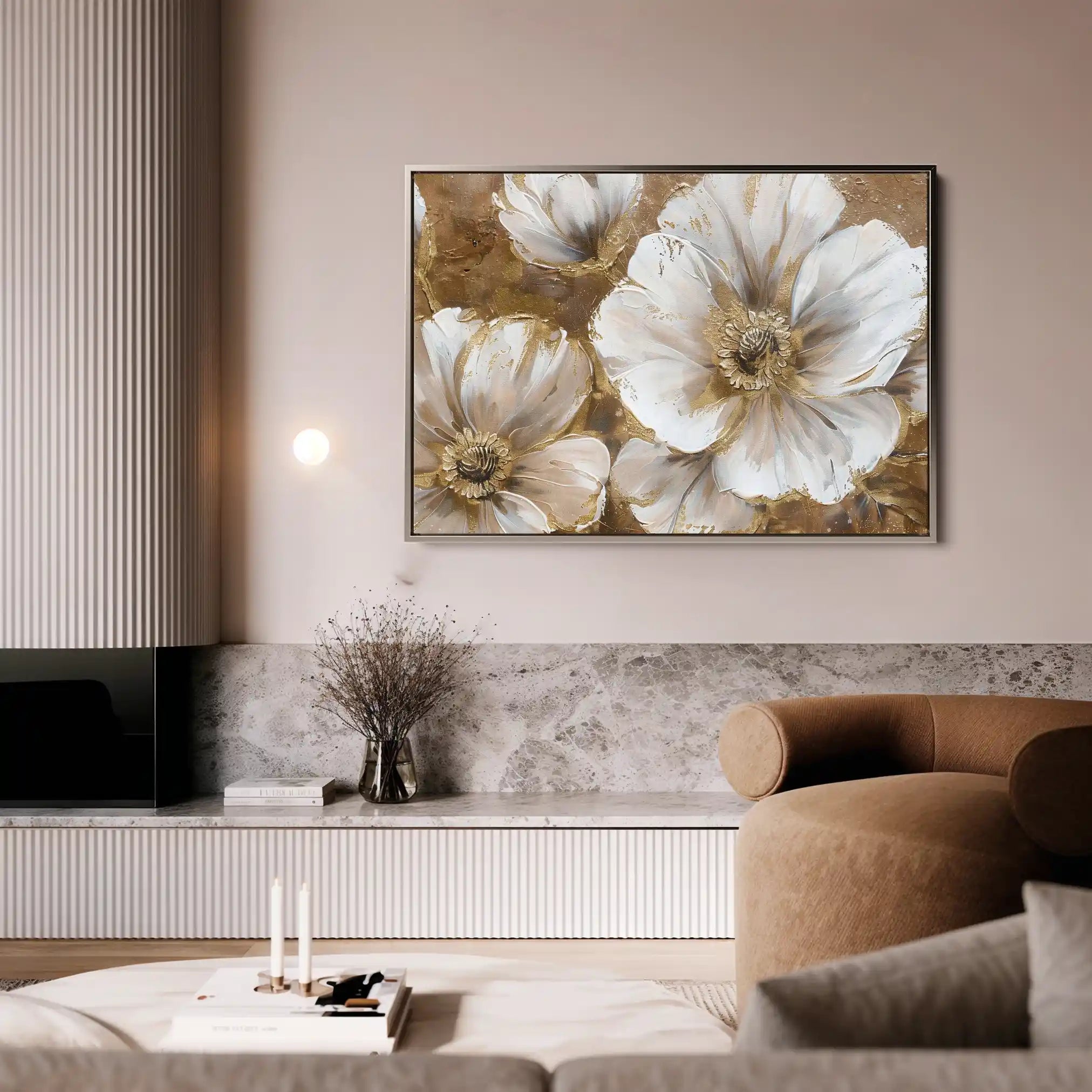 Floral Canvas Wall Art WAD072-F 90 x 60 cm / Stretched on hidden frame