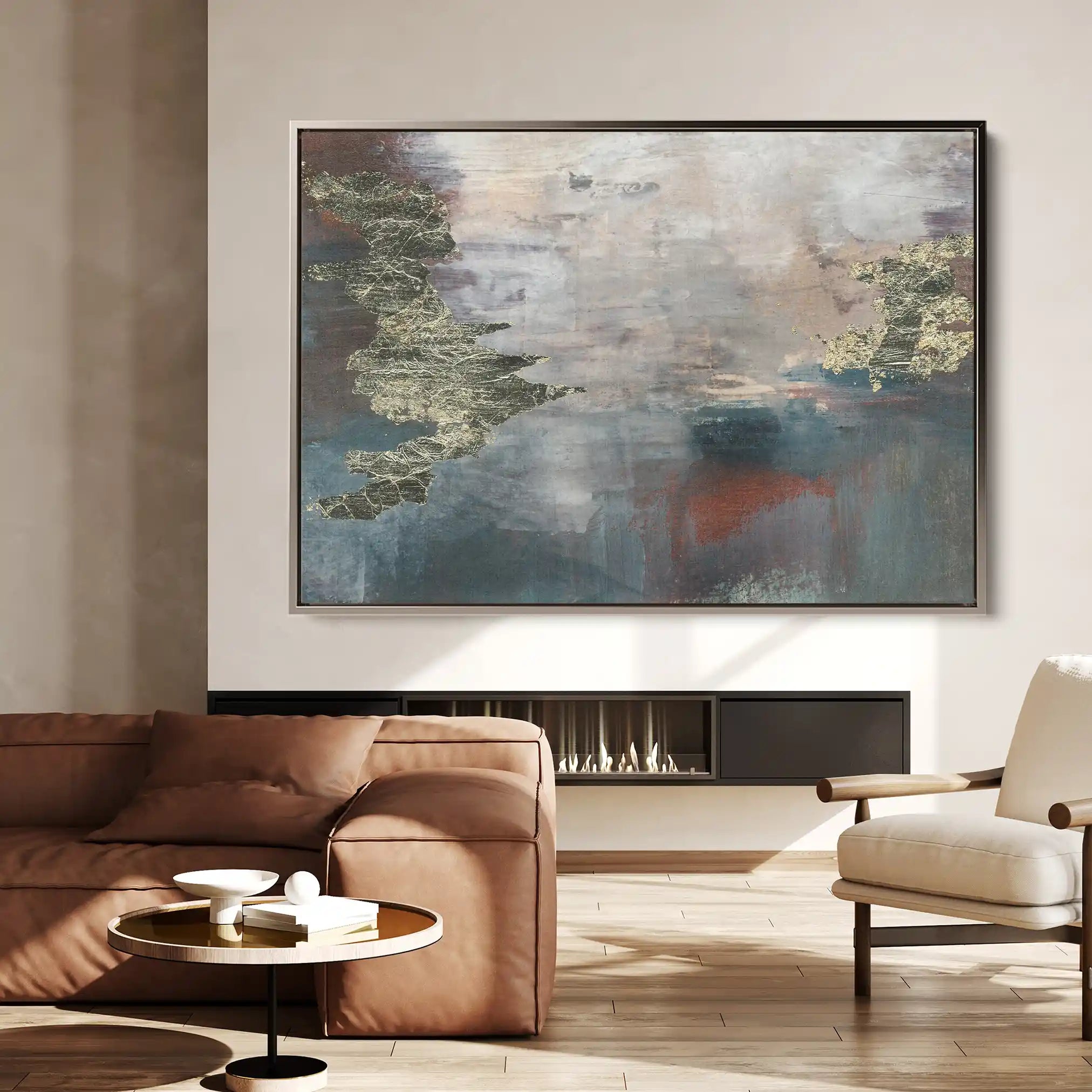 Abstract Canvas Wall Art WAD073-A 90 x 60 cm / Stretched on hidden frame