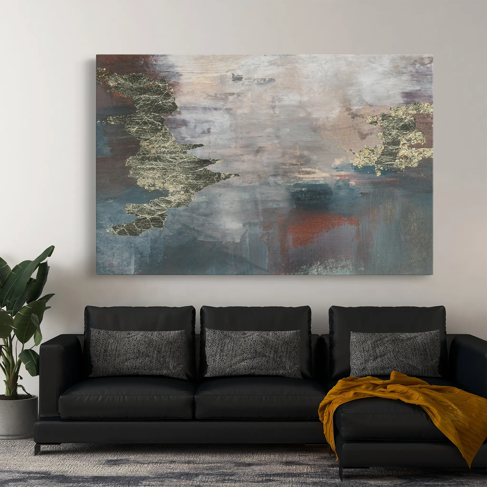 Abstract Canvas Wall Art WAD073-A 90 x 60 cm / Stretched on hidden frame