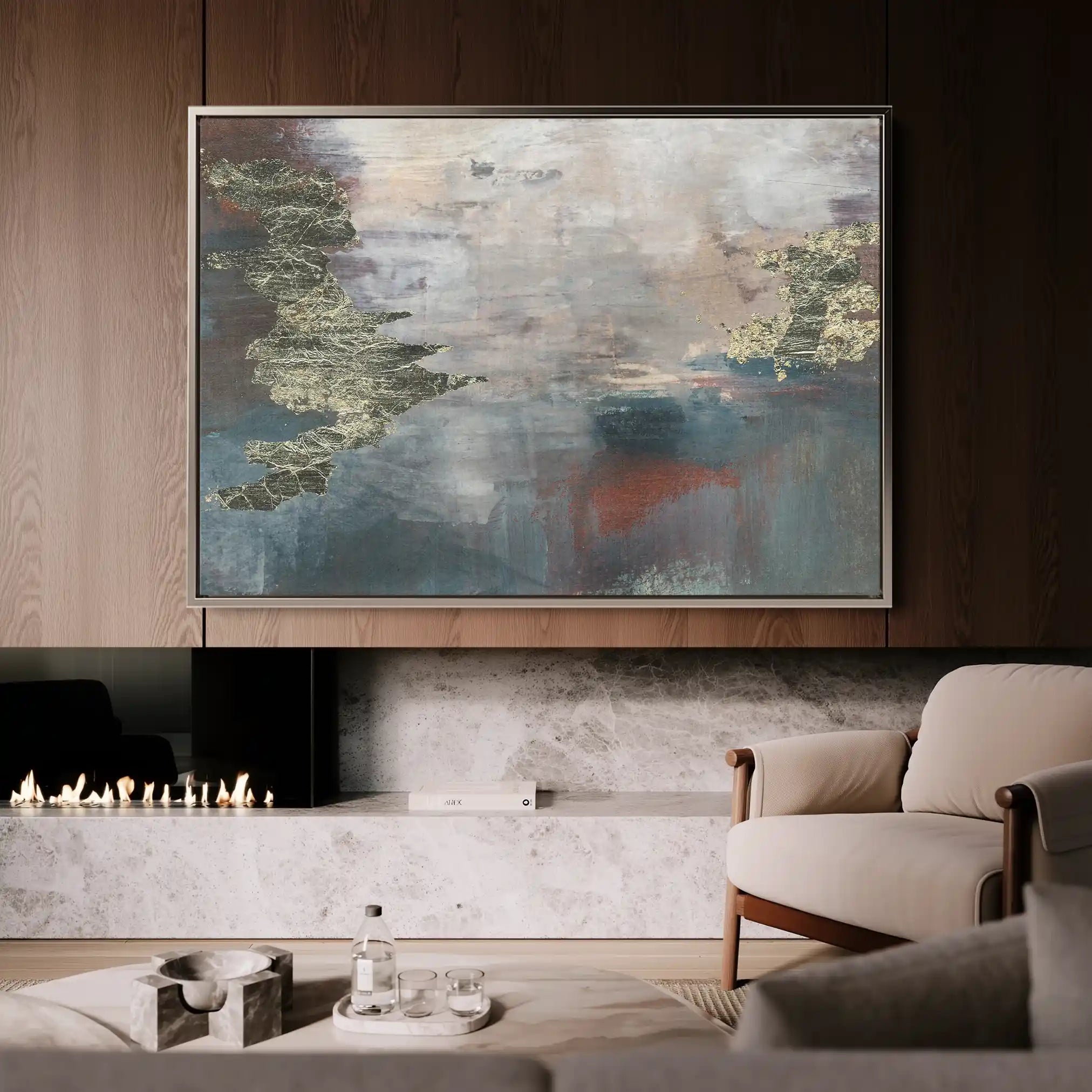 Abstract Canvas Wall Art WAD073-A 90 x 60 cm / Stretched on hidden frame