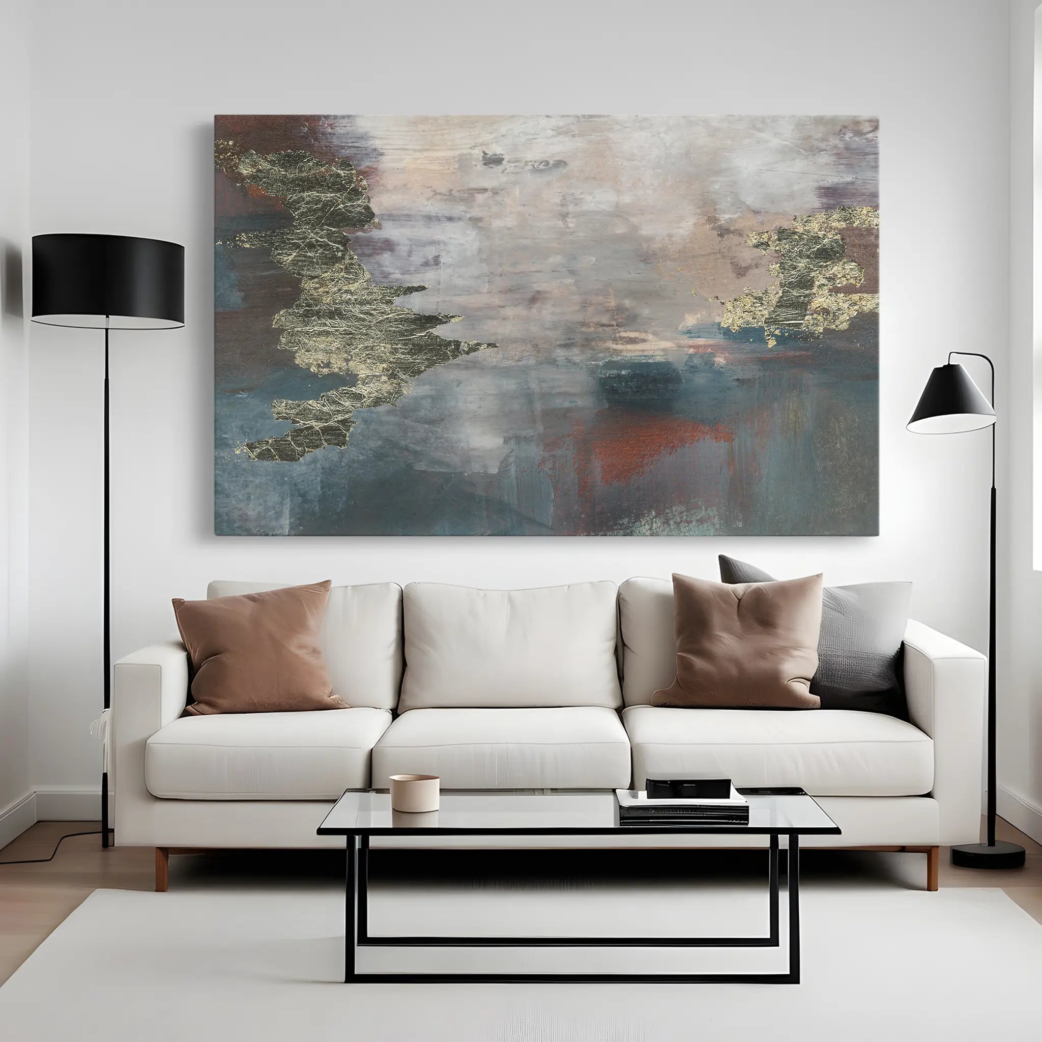 Abstract Canvas Wall Art WAD073-A 90 x 60 cm / Stretched on hidden frame