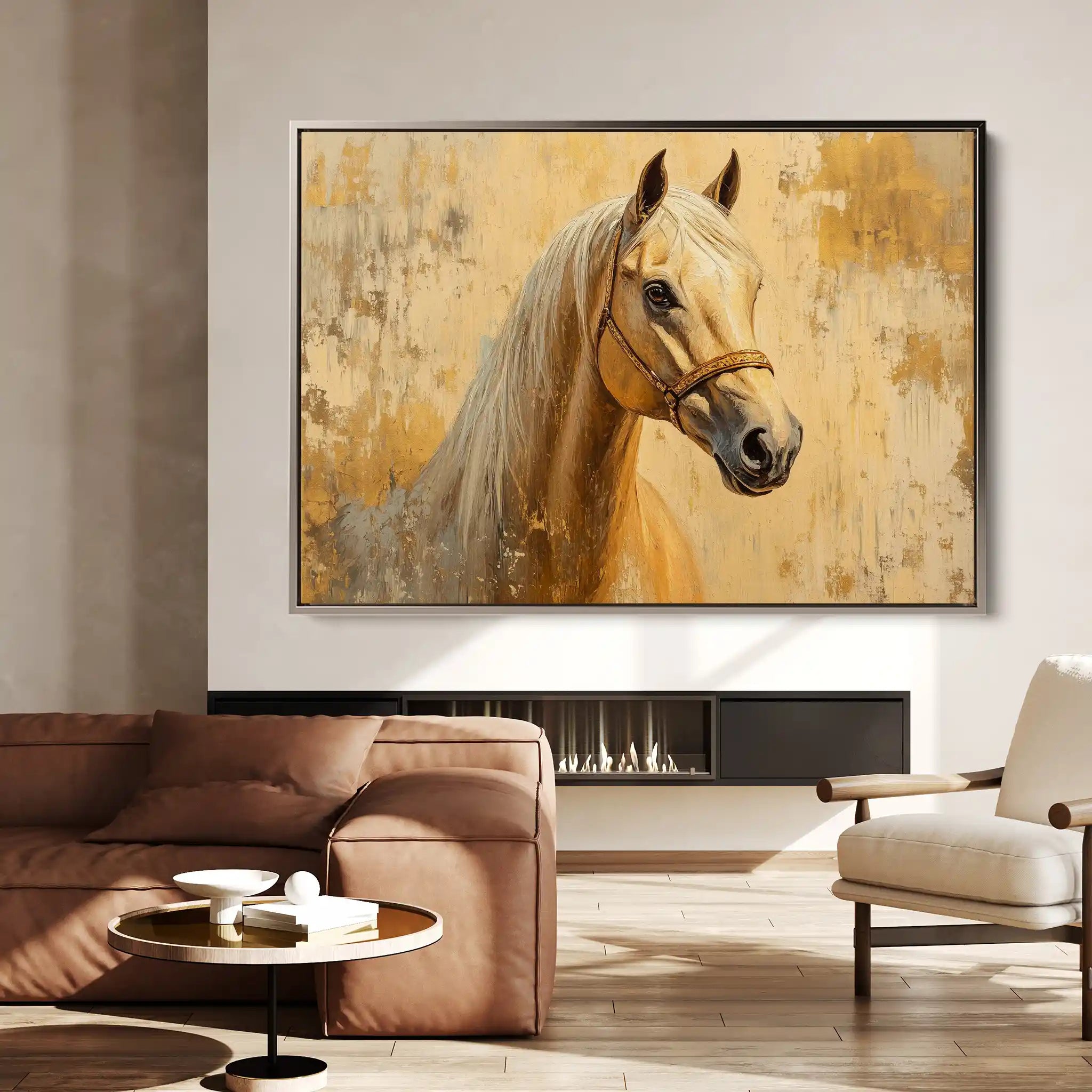 Horses 073 Canvas Art 90 x 60 cm / Stretched on hidden frame