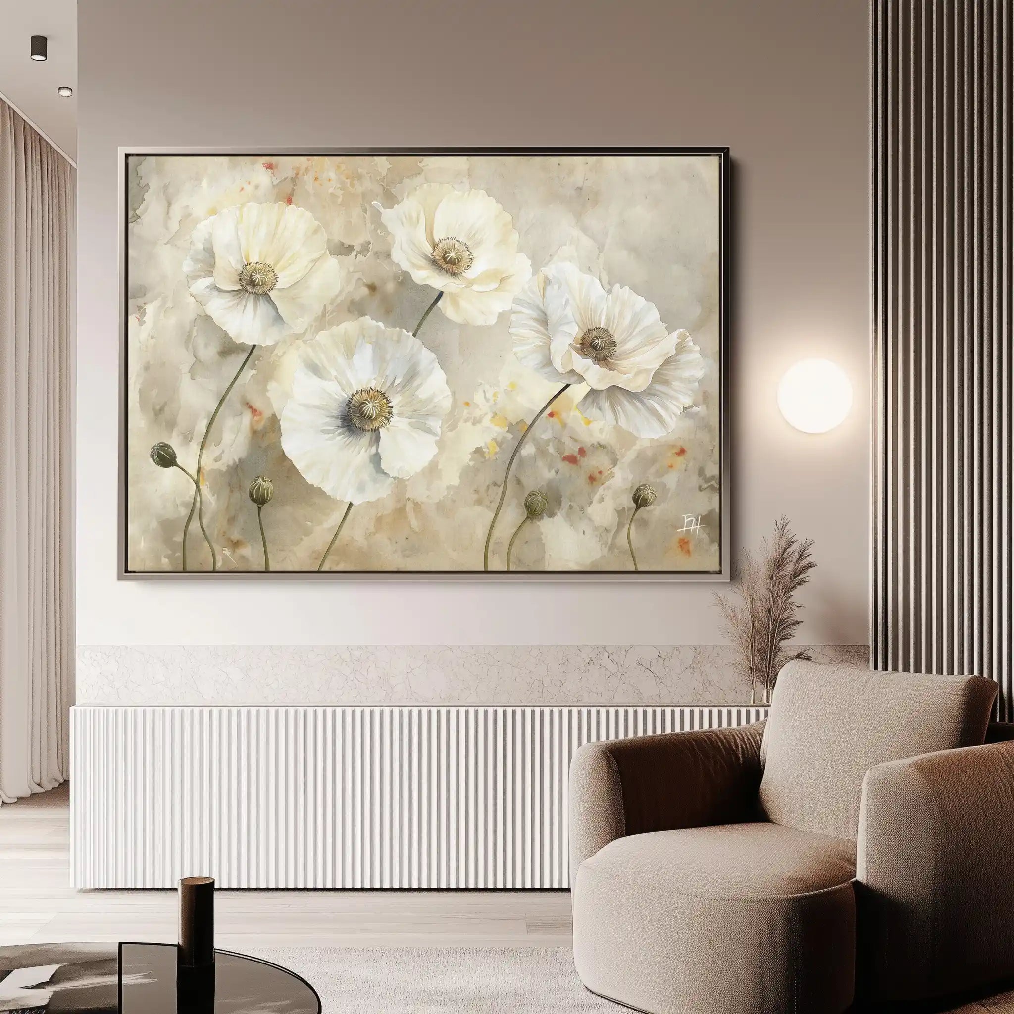 Floral Canvas Wall Art WAD074-F 90 x 60 cm / Stretched on hidden frame