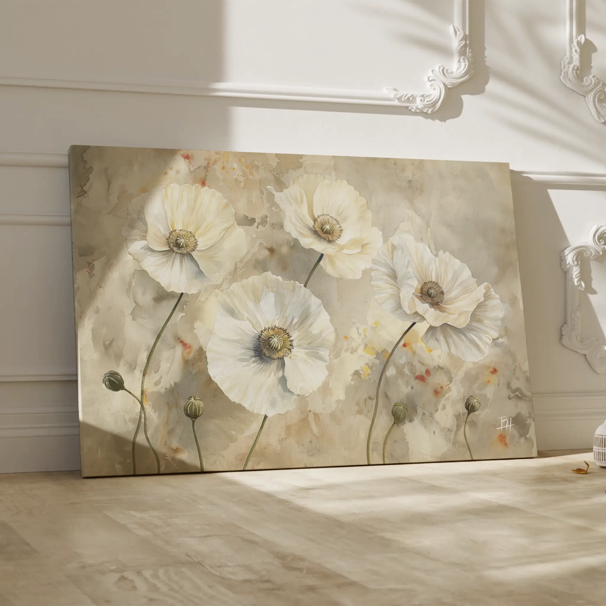 Floral Canvas Wall Art WAD074-F 90 x 60 cm / Stretched on hidden frame