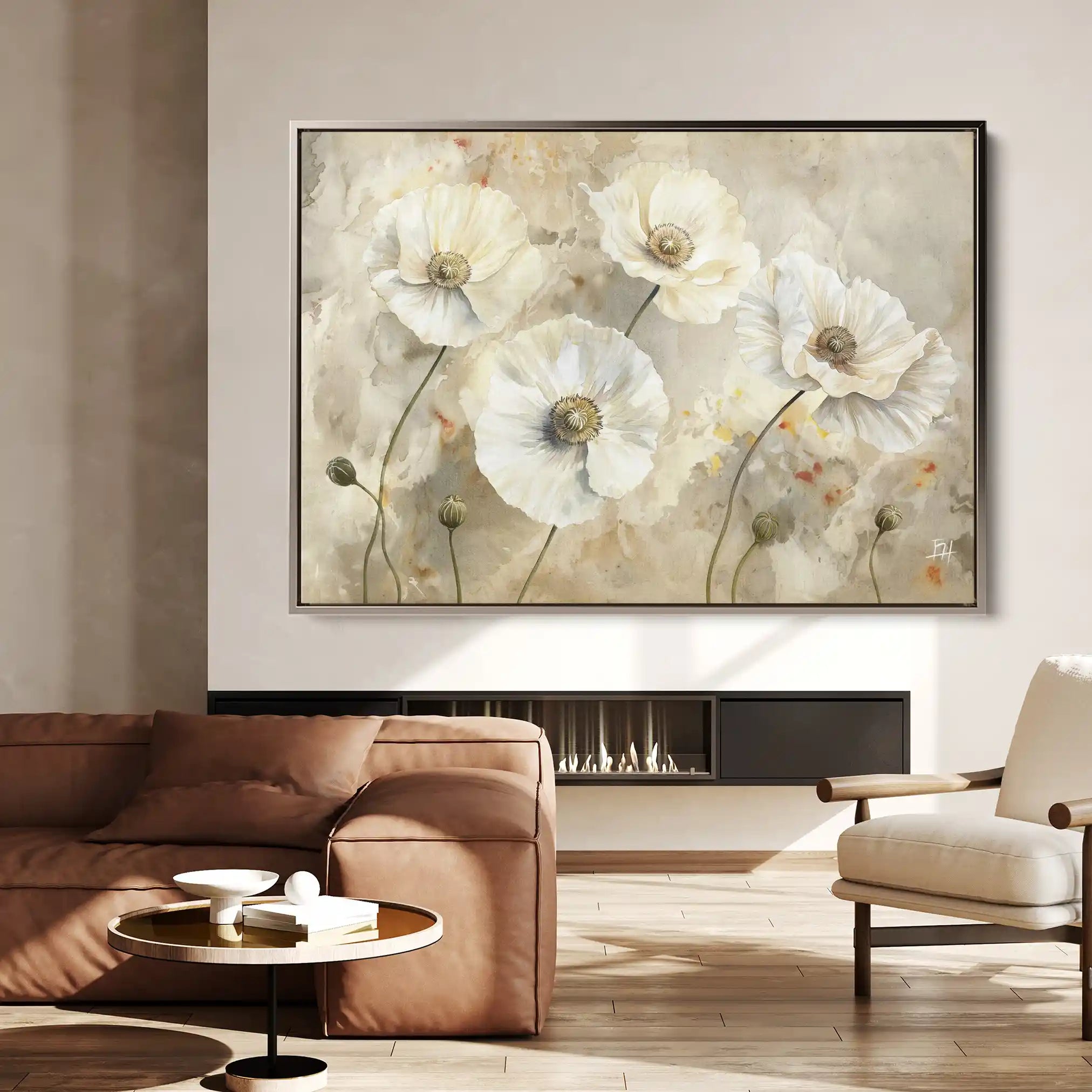 Floral Canvas Wall Art WAD074-F 90 x 60 cm / Stretched on hidden frame