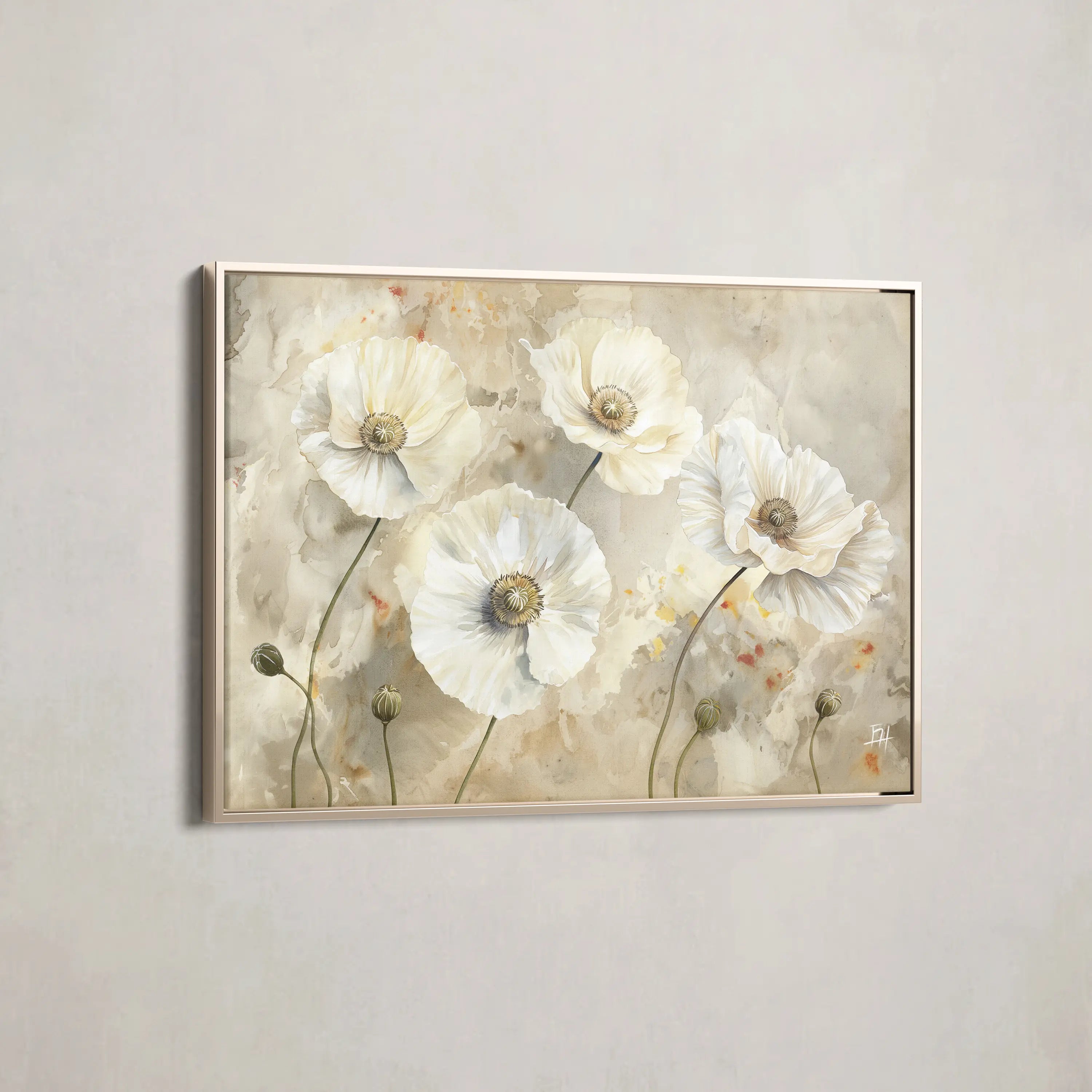 Floral Canvas Wall Art WAD074-F 90 x 60 cm / Stretched on hidden frame