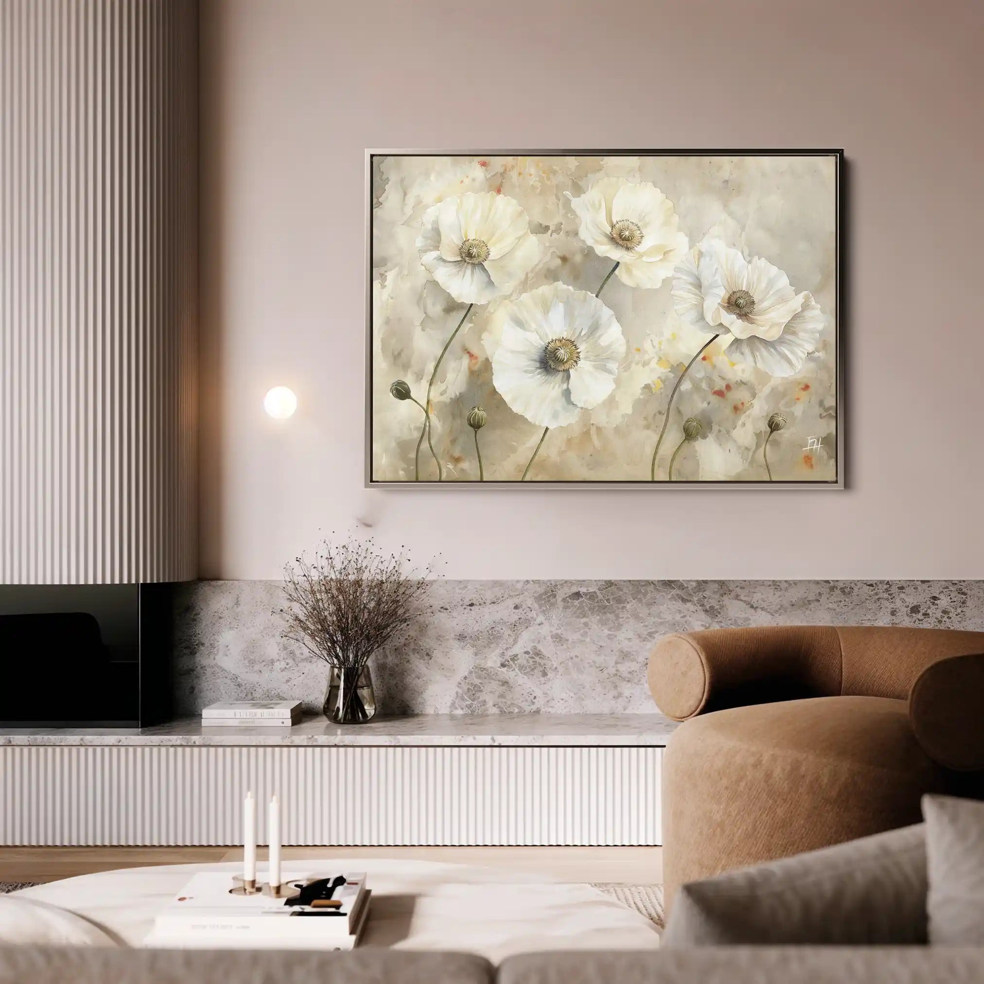 Floral Canvas Wall Art WAD074-F 90 x 60 cm / Stretched on hidden frame