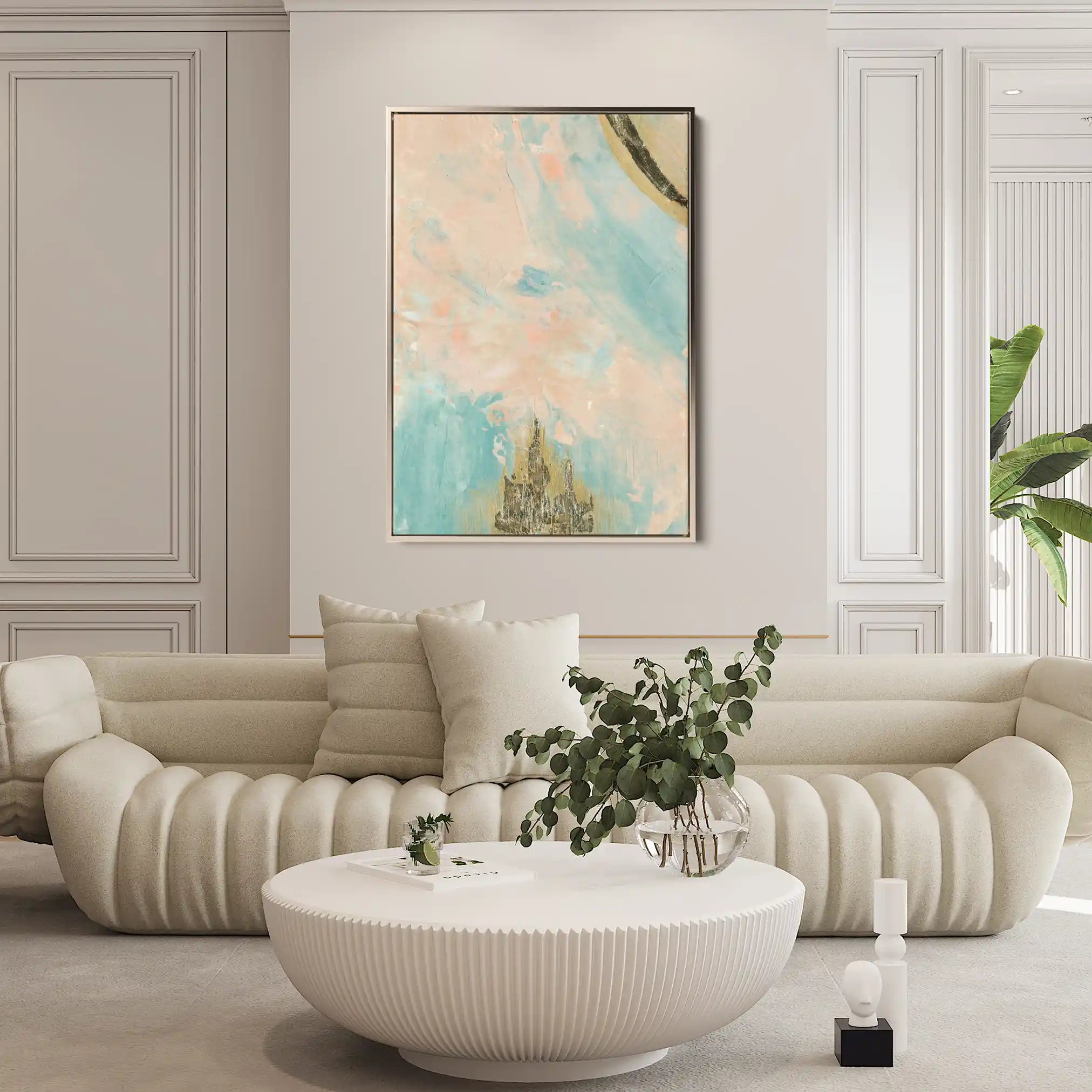 Abstract Canvas Wall Art WAD075-A 90 x 60 cm / Stretched on hidden frame