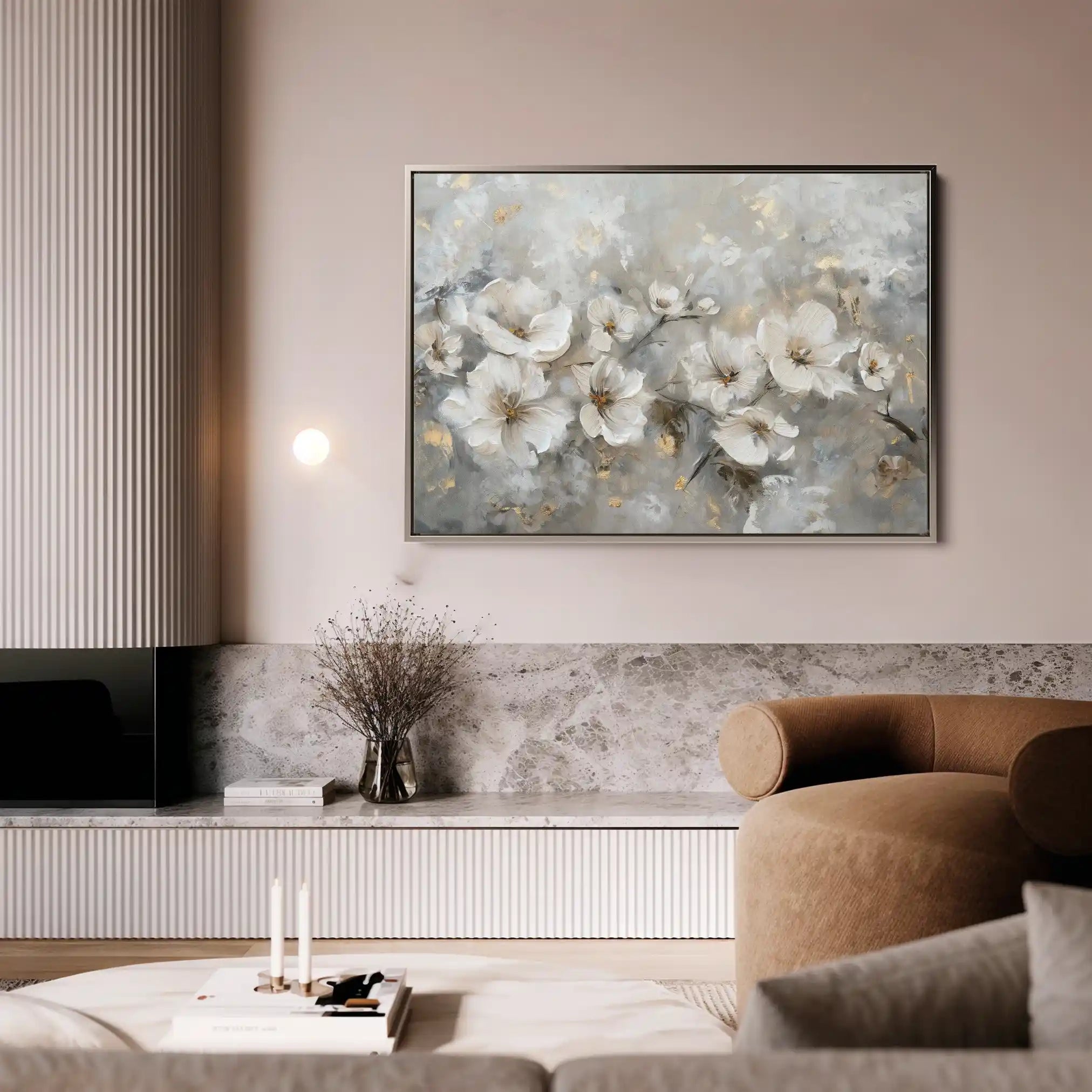 Floral Canvas Wall Art WAD075-F 90 x 60 cm / Stretched on hidden frame