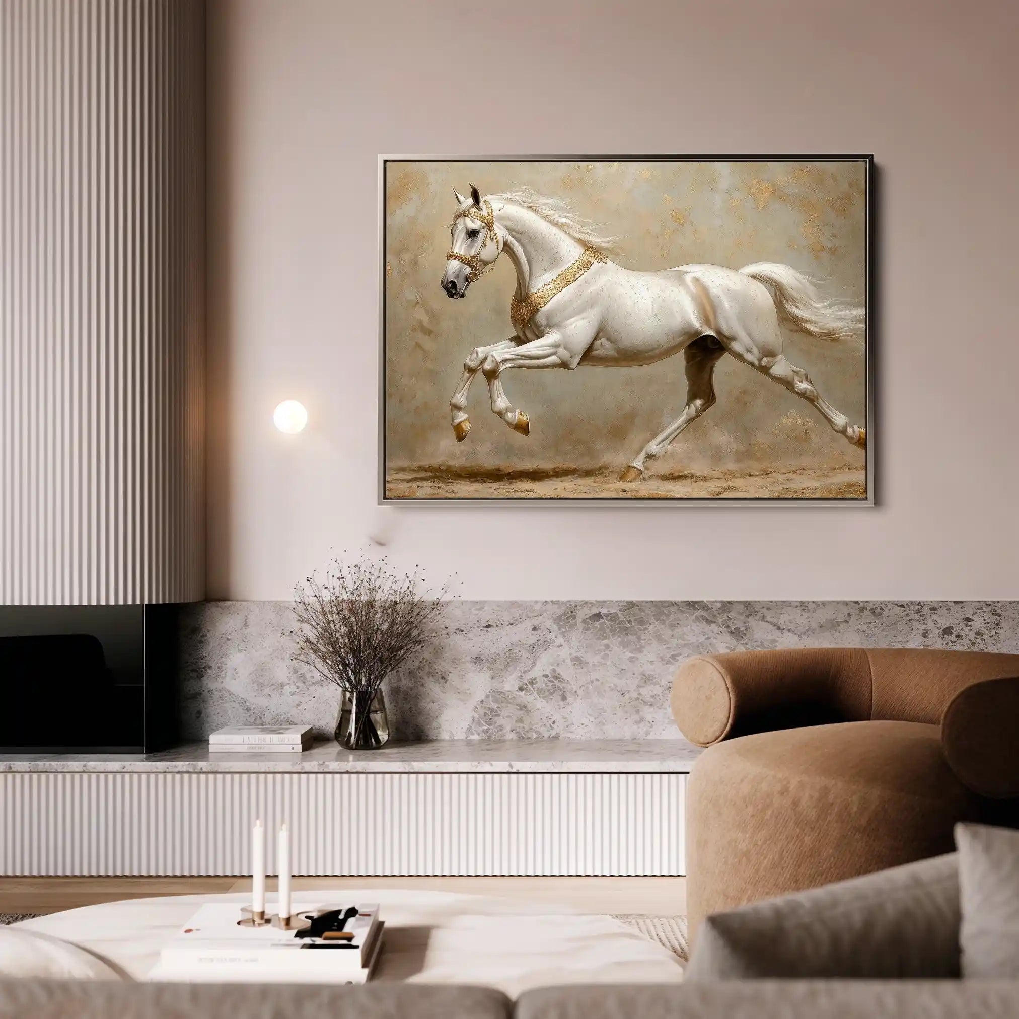 Horses 075 Canvas Art 90 x 60 cm / Stretched on hidden frame