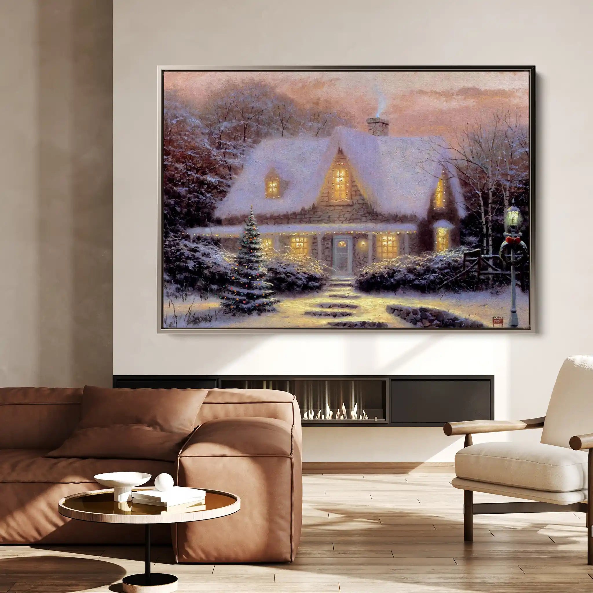 Landscape 075 Canvas Art 90 x 60 cm / Stretched on hidden frame